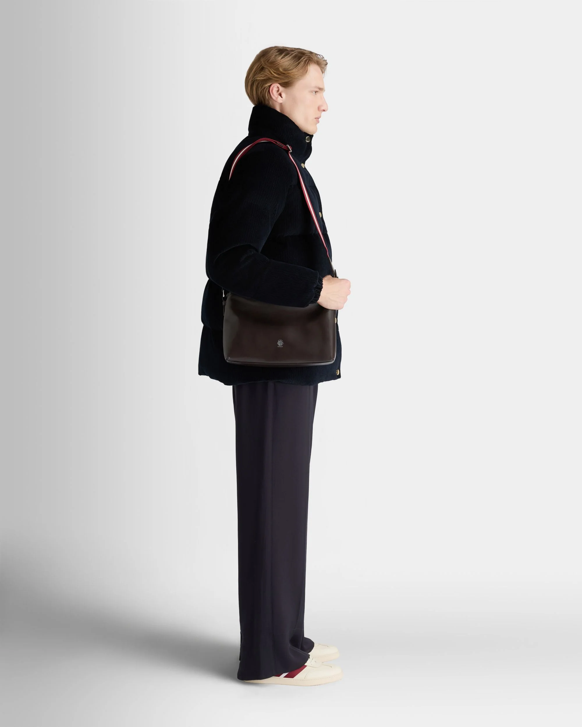 Ray Crossbody Bag in Chocolate Leather - Image 2