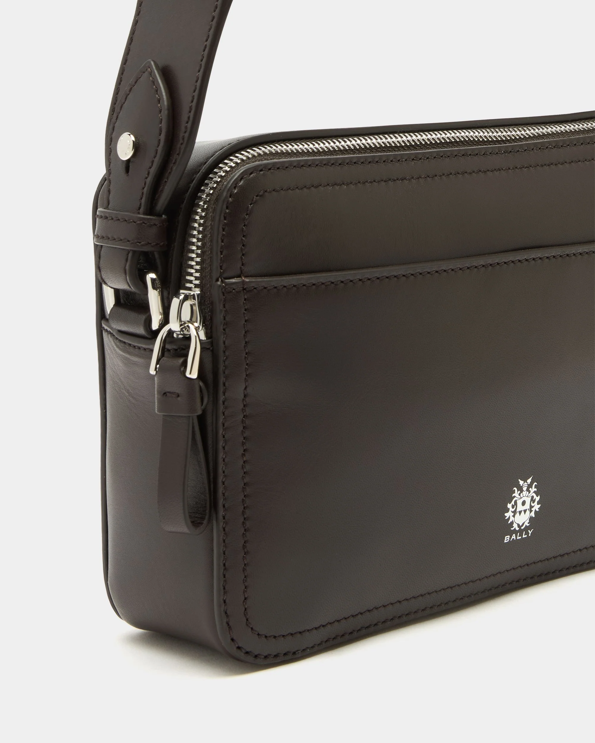 Ray Crossbody Bag in Chocolate Leather - Image 5