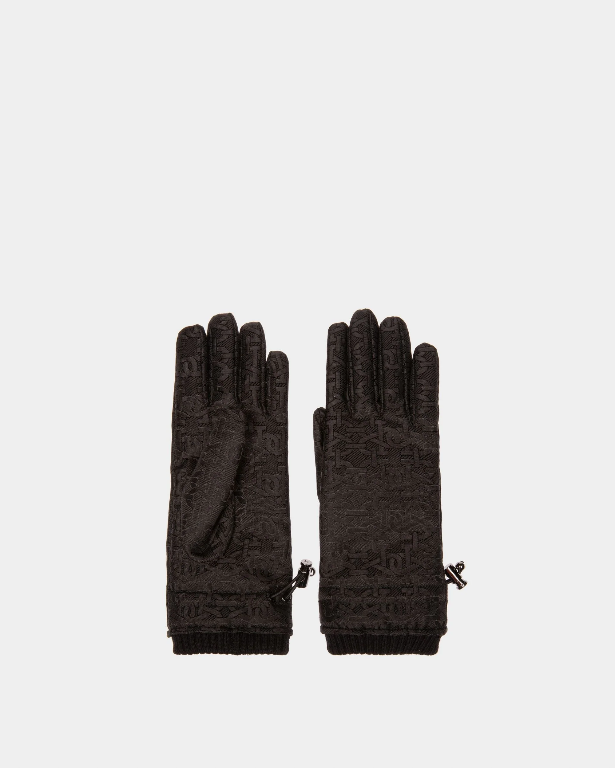 Recycled Polyster Gloves In Black