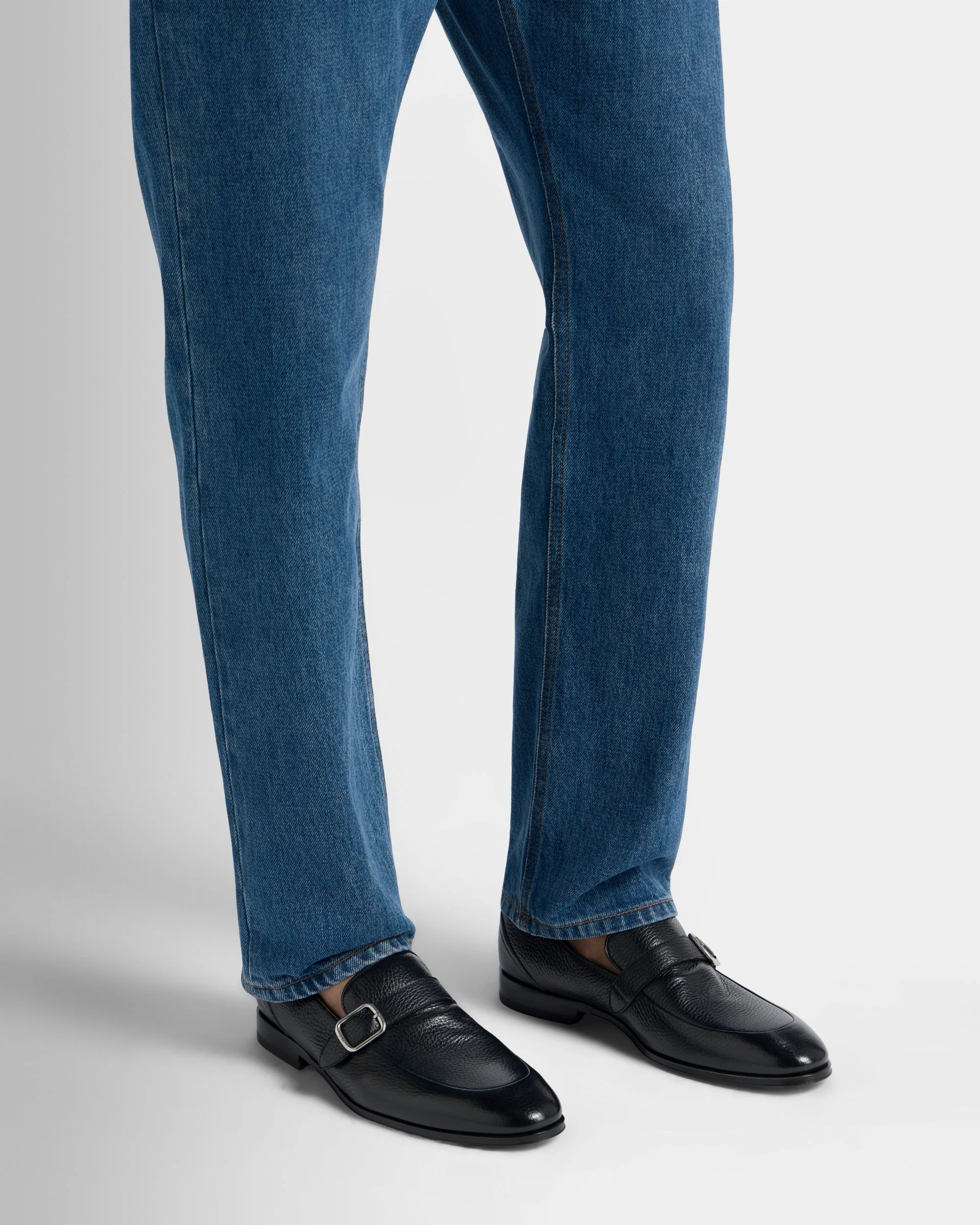 Regent Loafer in Black Grained Leather - Image 2