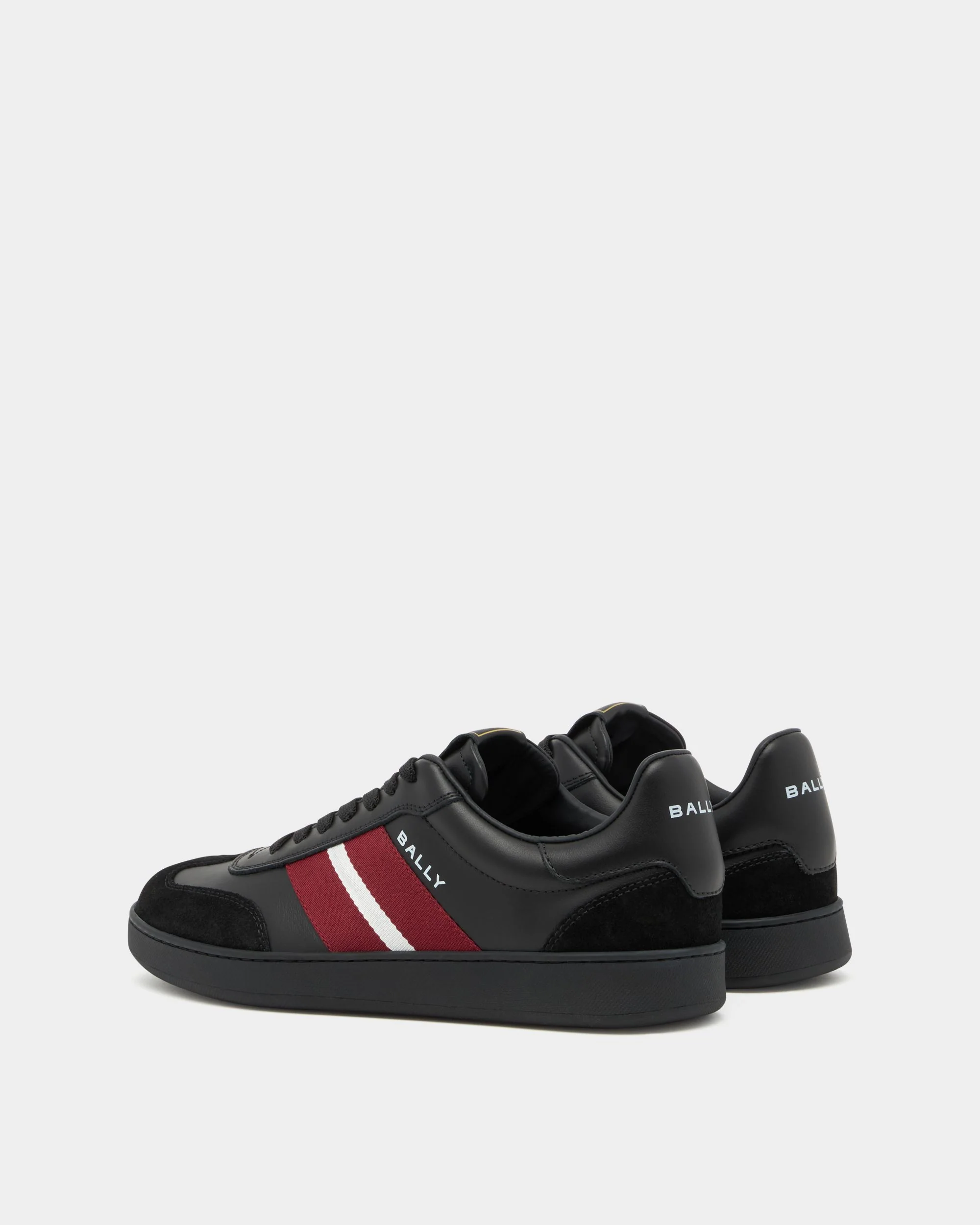 Retro Crest Sneaker in Black Leather - Image 4