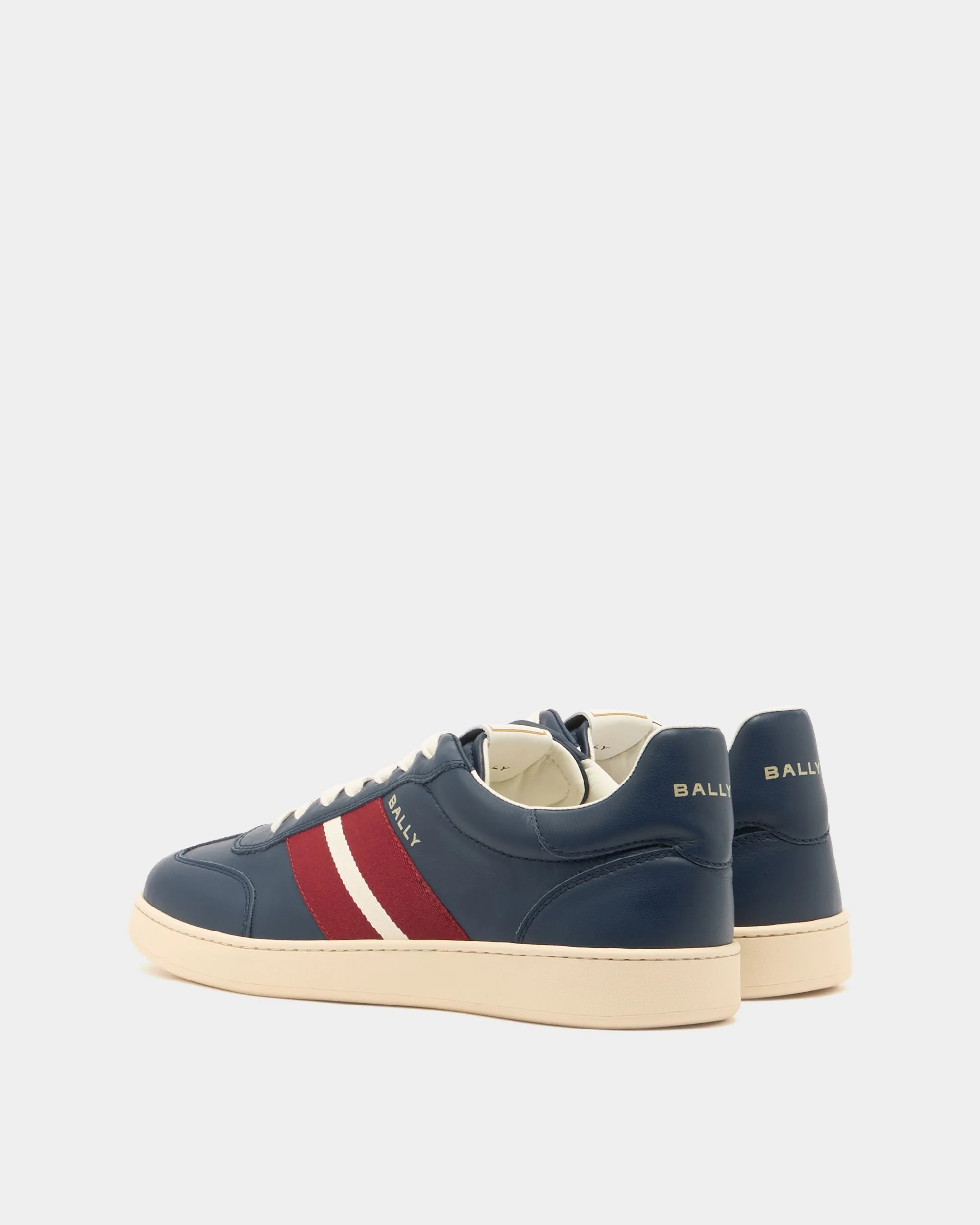 Retro Crest Sneaker in Blue Leather - Image 4