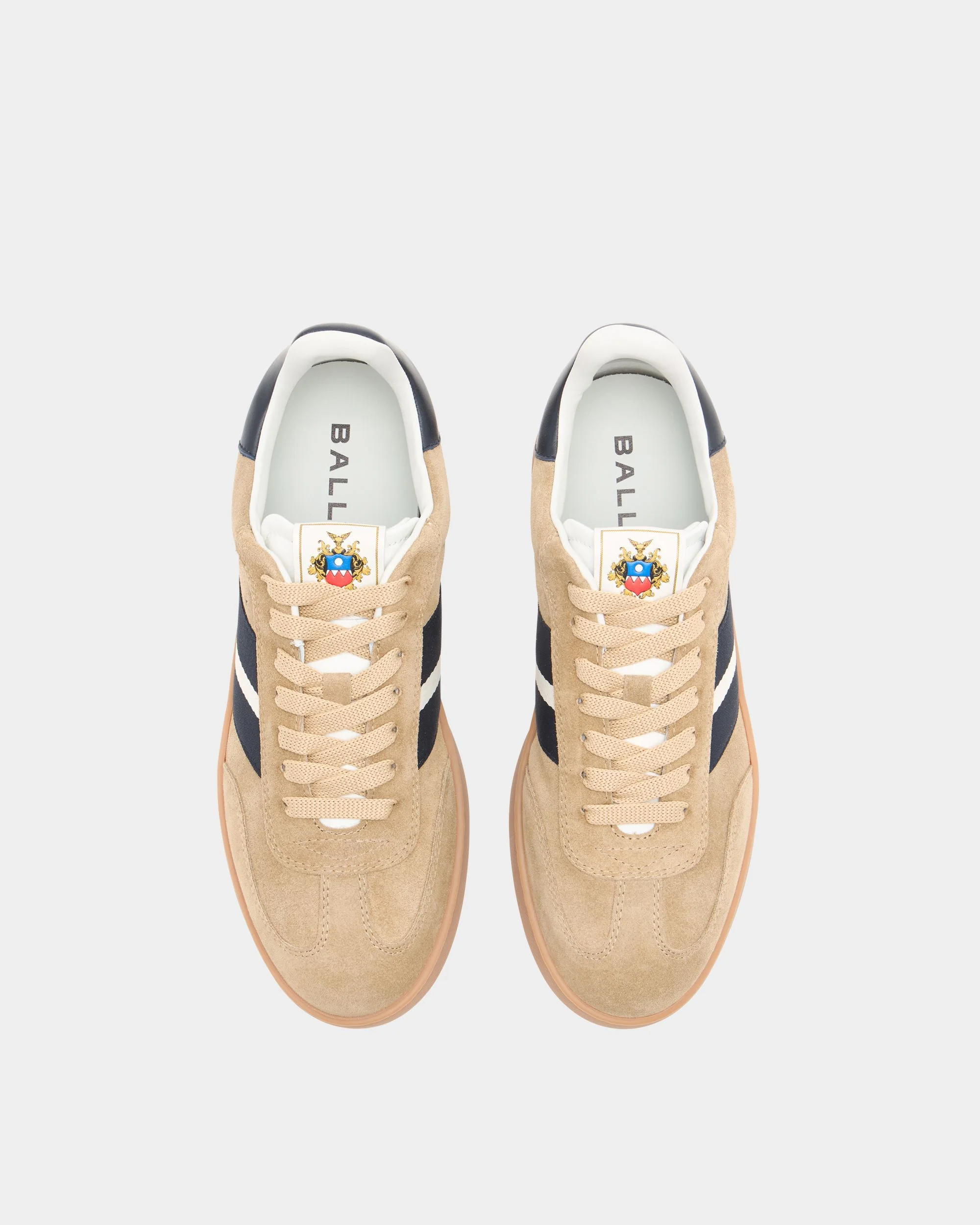 Retro Crest Sneaker in Brown Suede - Image 5