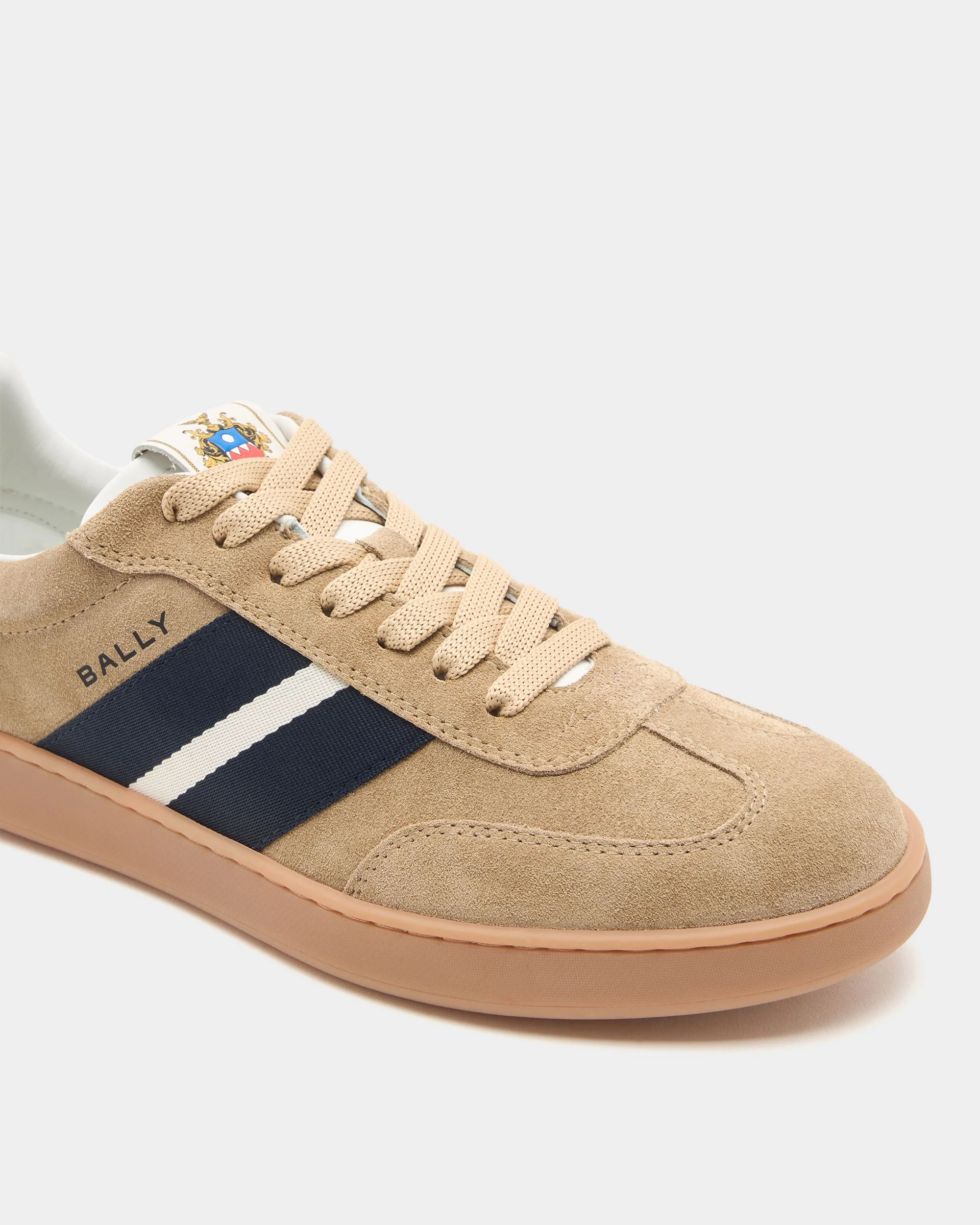 Retro Crest Sneaker in Brown Suede - Image 6