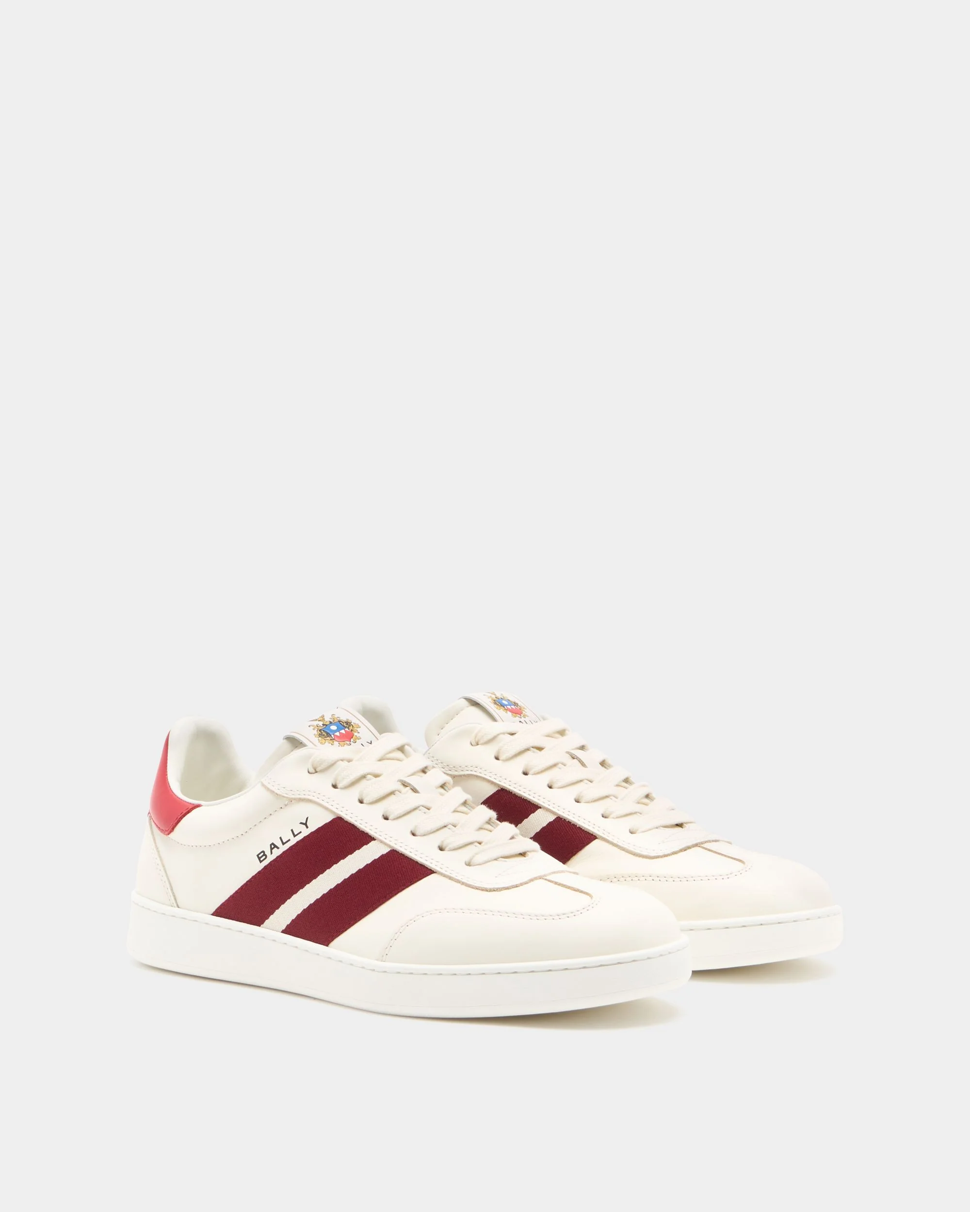 Retro Crest Sneaker in Ivory Leather - Image 3