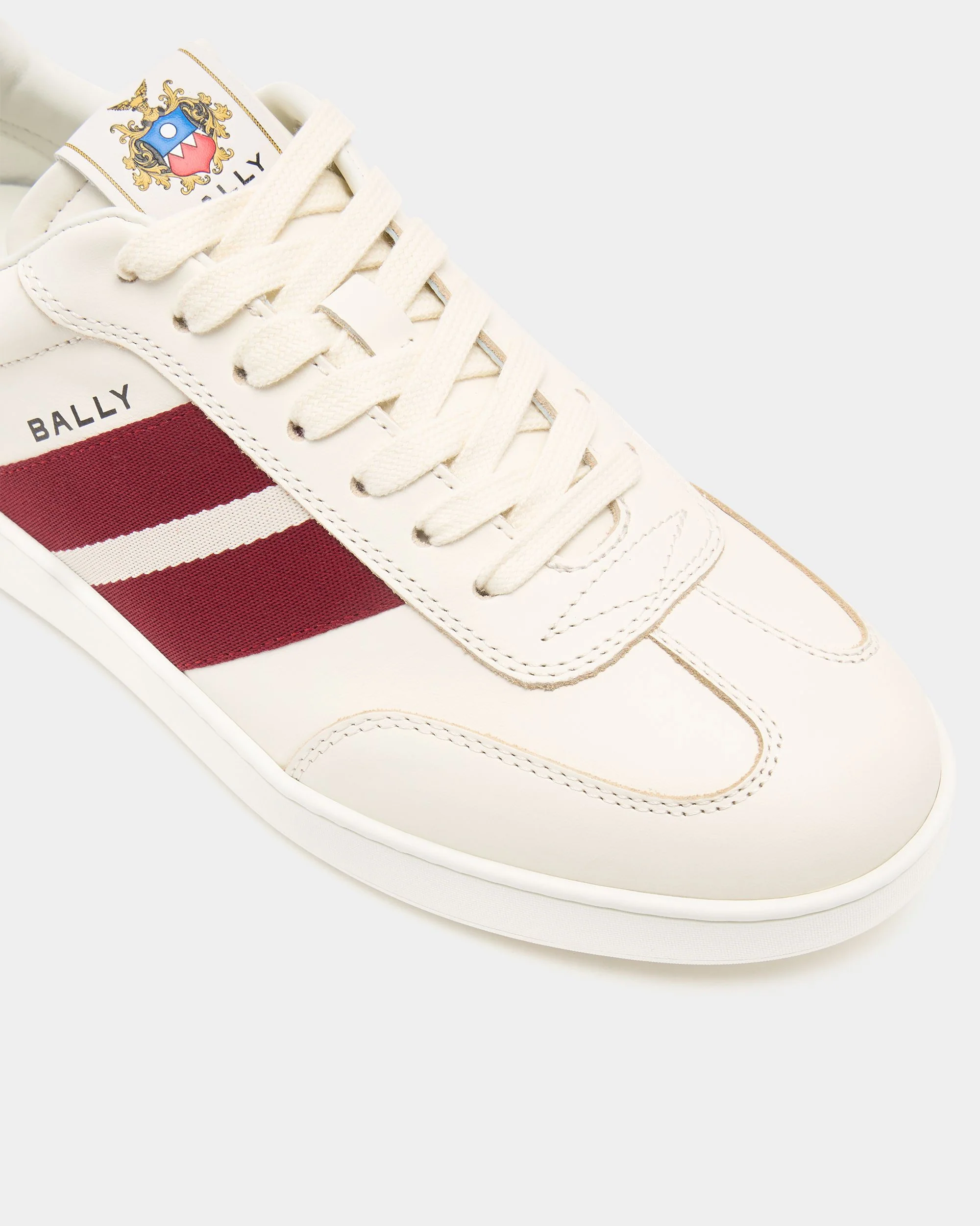 Retro Crest Sneaker in Ivory Leather - Image 6
