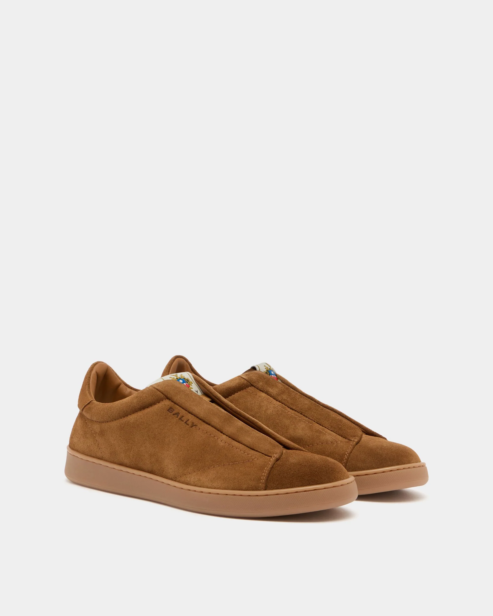 Retro Crest Sneaker in Light Brown Suede - Image 3