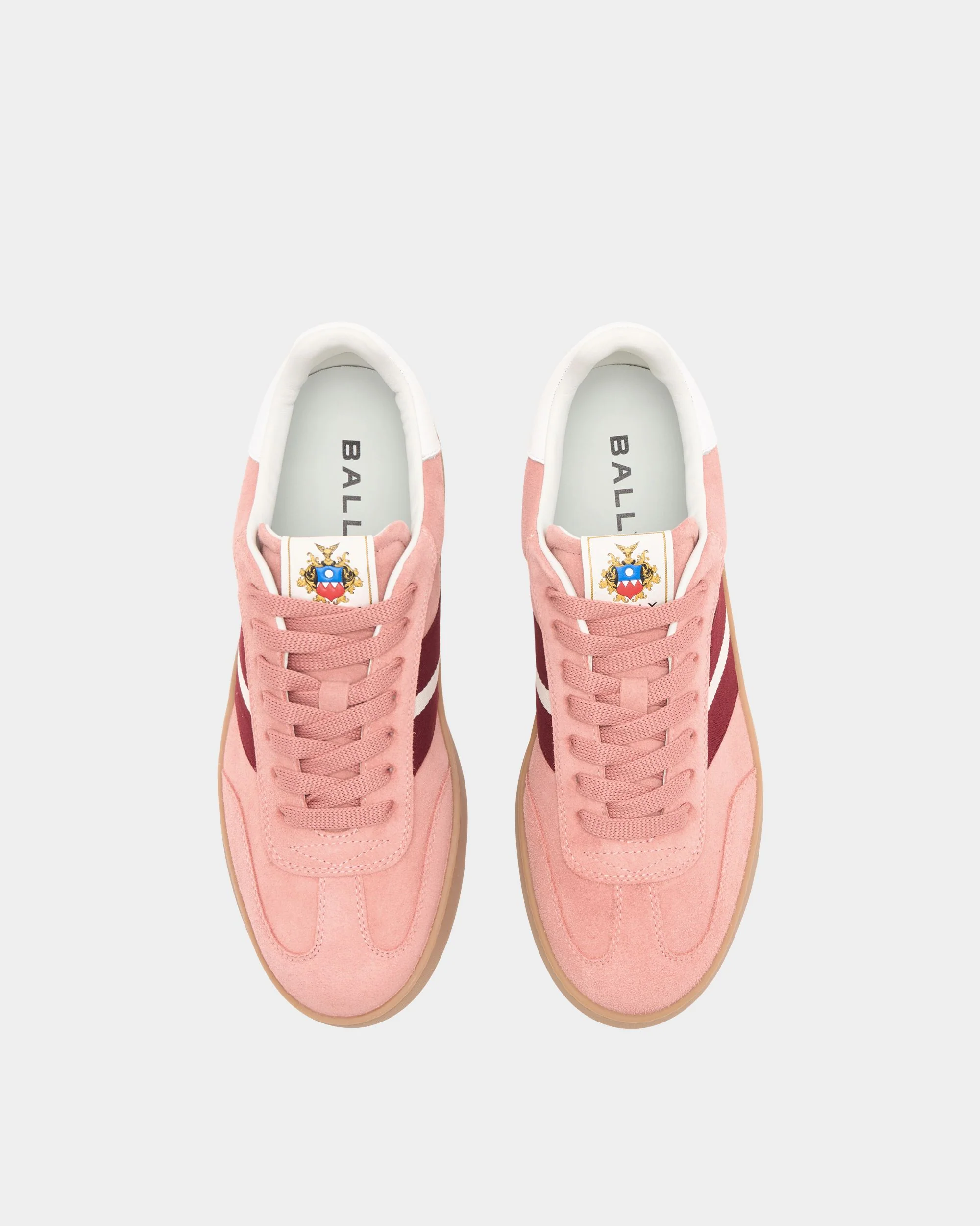 Retro Crest Sneaker in Light Pink Suede - Image 5