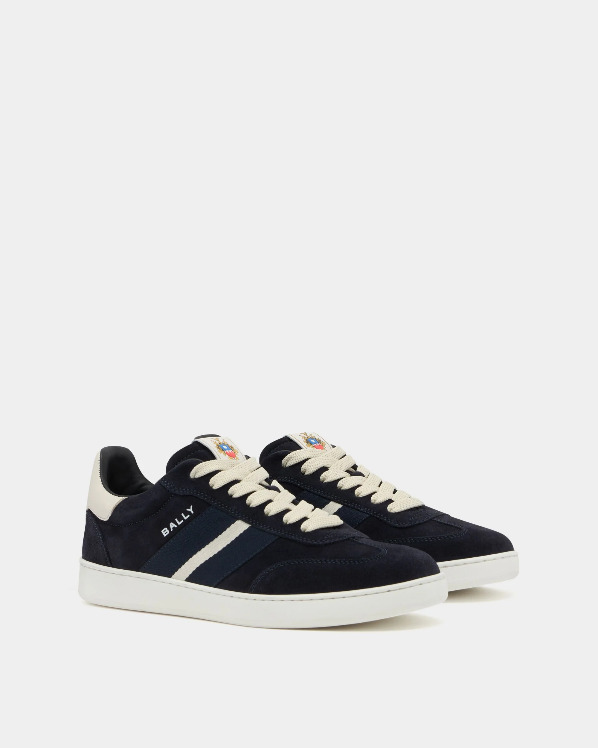 Retro Crest Sneaker in Navy Blue Suede - Image 3