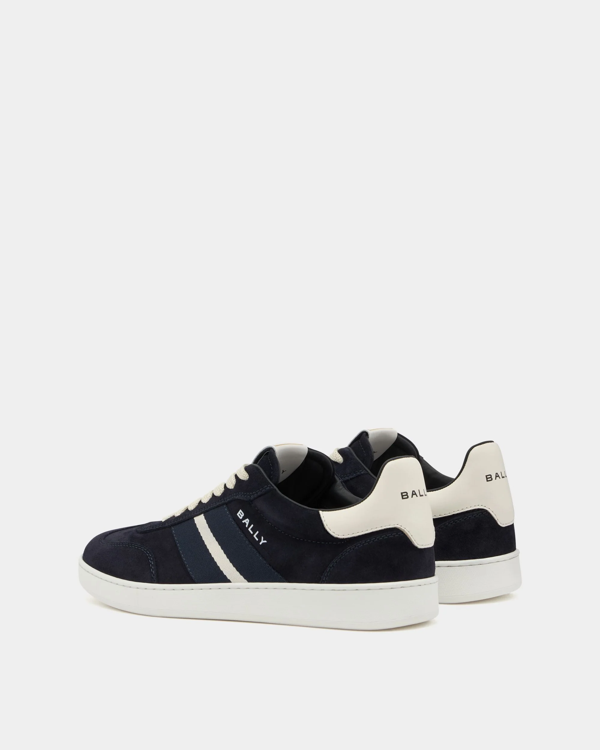 Retro Crest Sneaker in Navy Blue Suede - Image 4