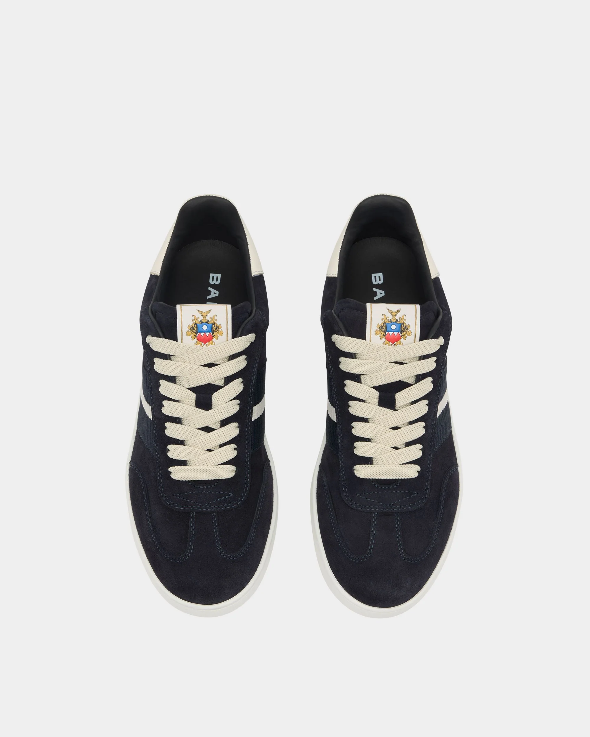 Retro Crest Sneaker in Navy Blue Suede - Image 5