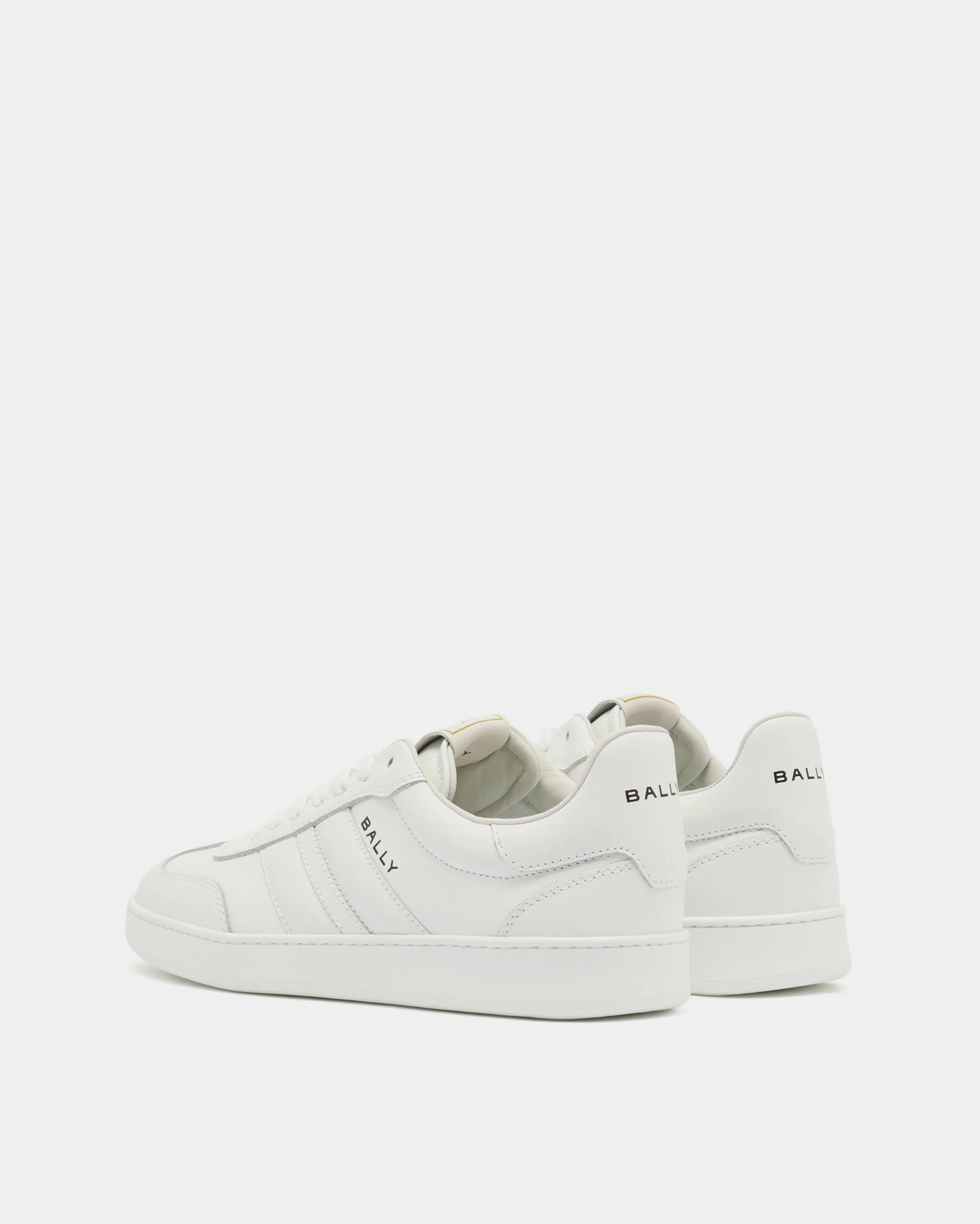 Retro Crest Sneaker in White Leather - Image 3