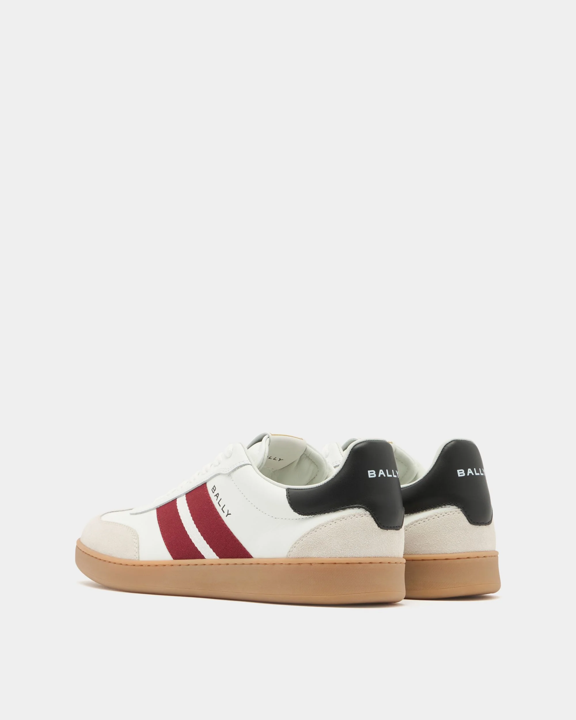 Retro Crest Sneaker in White Leather - Image 4