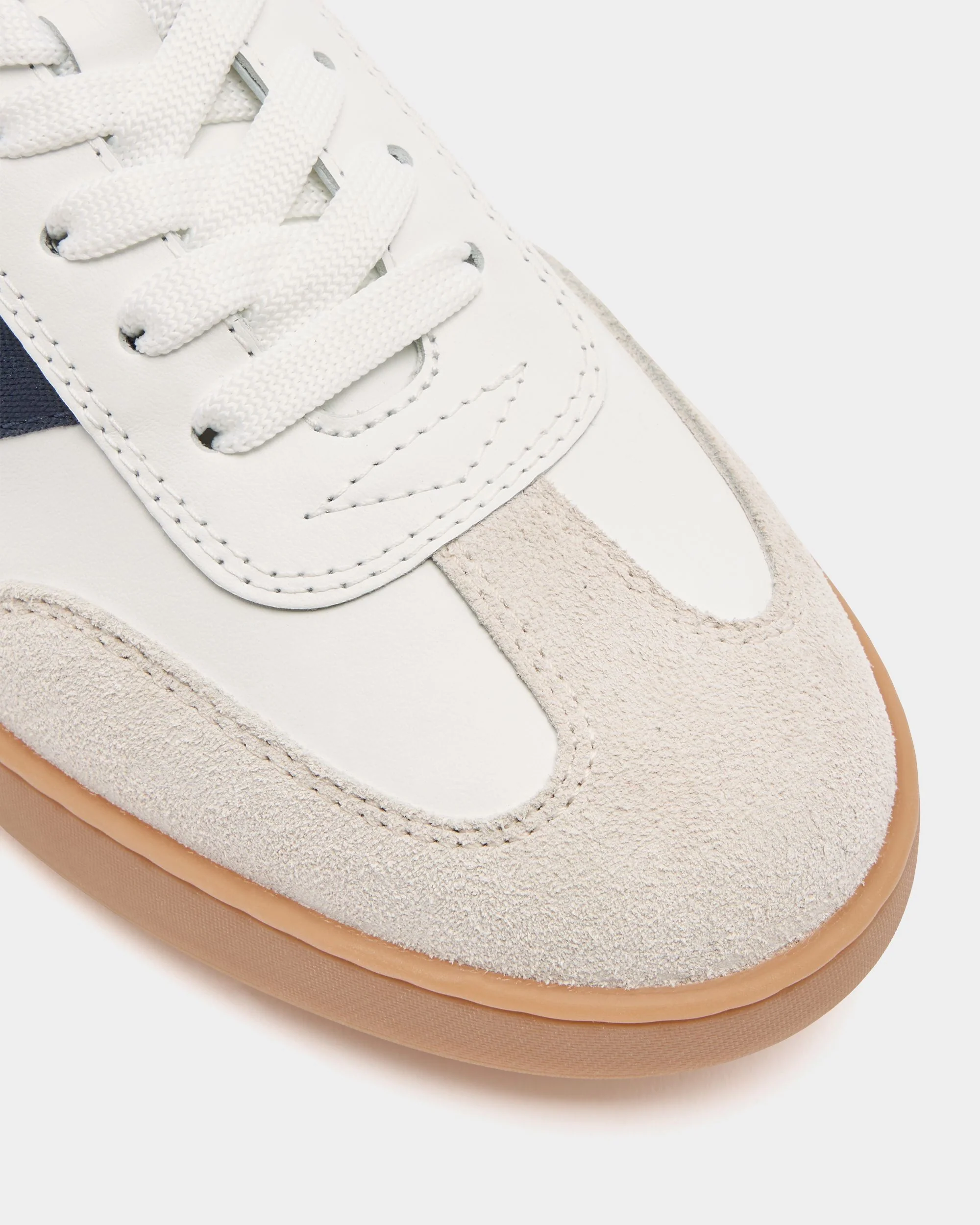 Retro Crest Sneaker in White Leather - Image 6