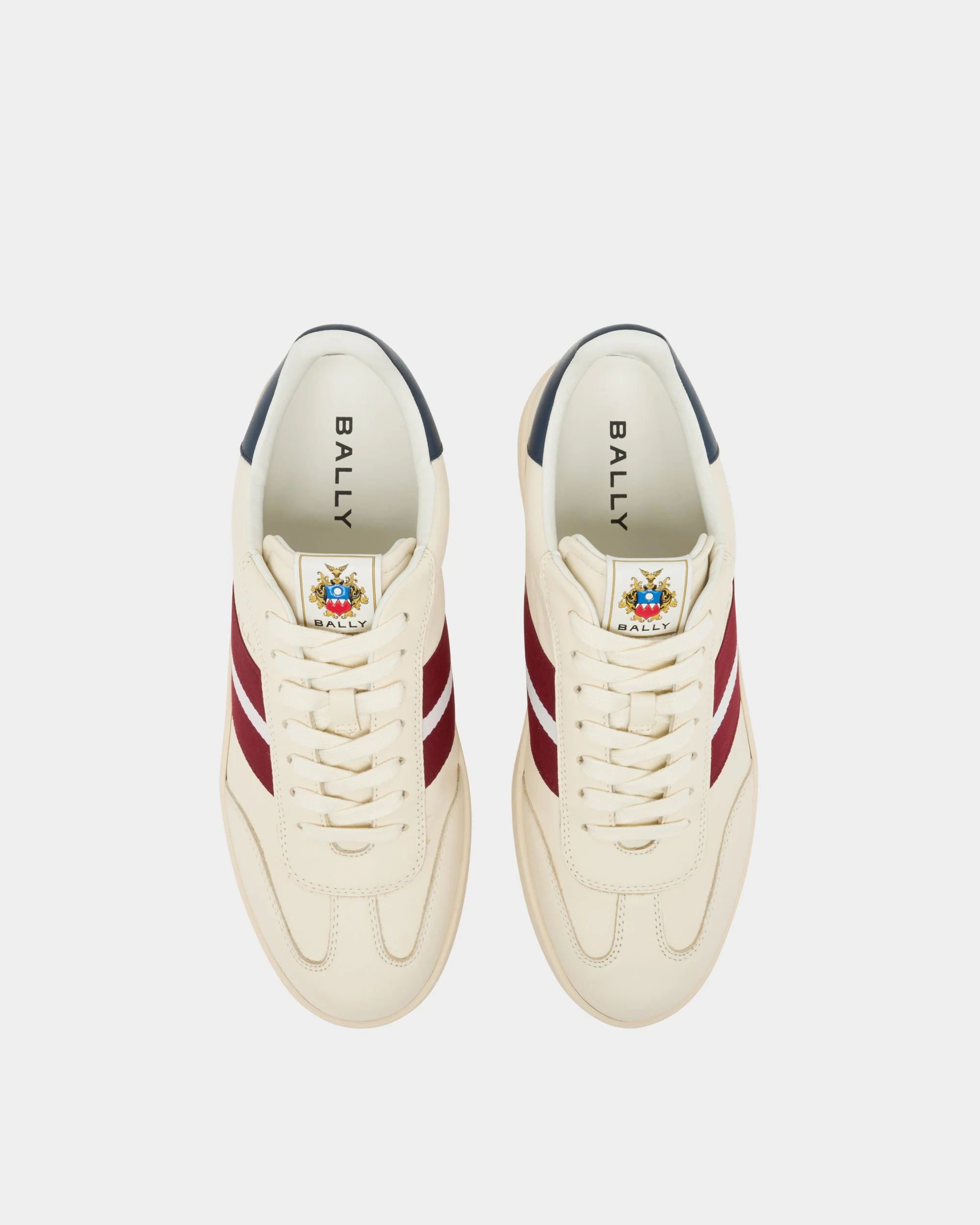 Retro Crest Sneaker in White Leather - Image 5