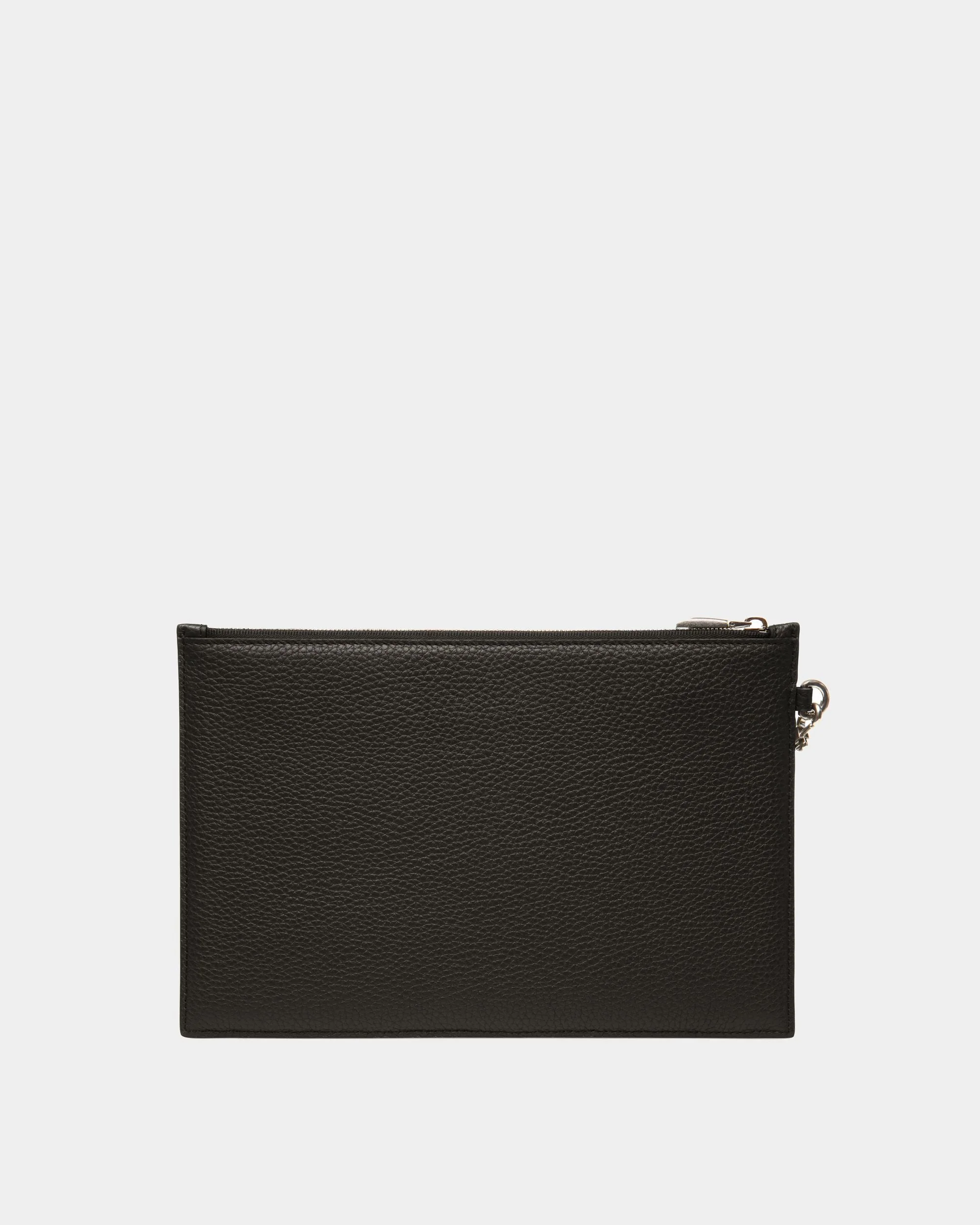 Ribbon Pouch in Black Grained Leather - Image 2