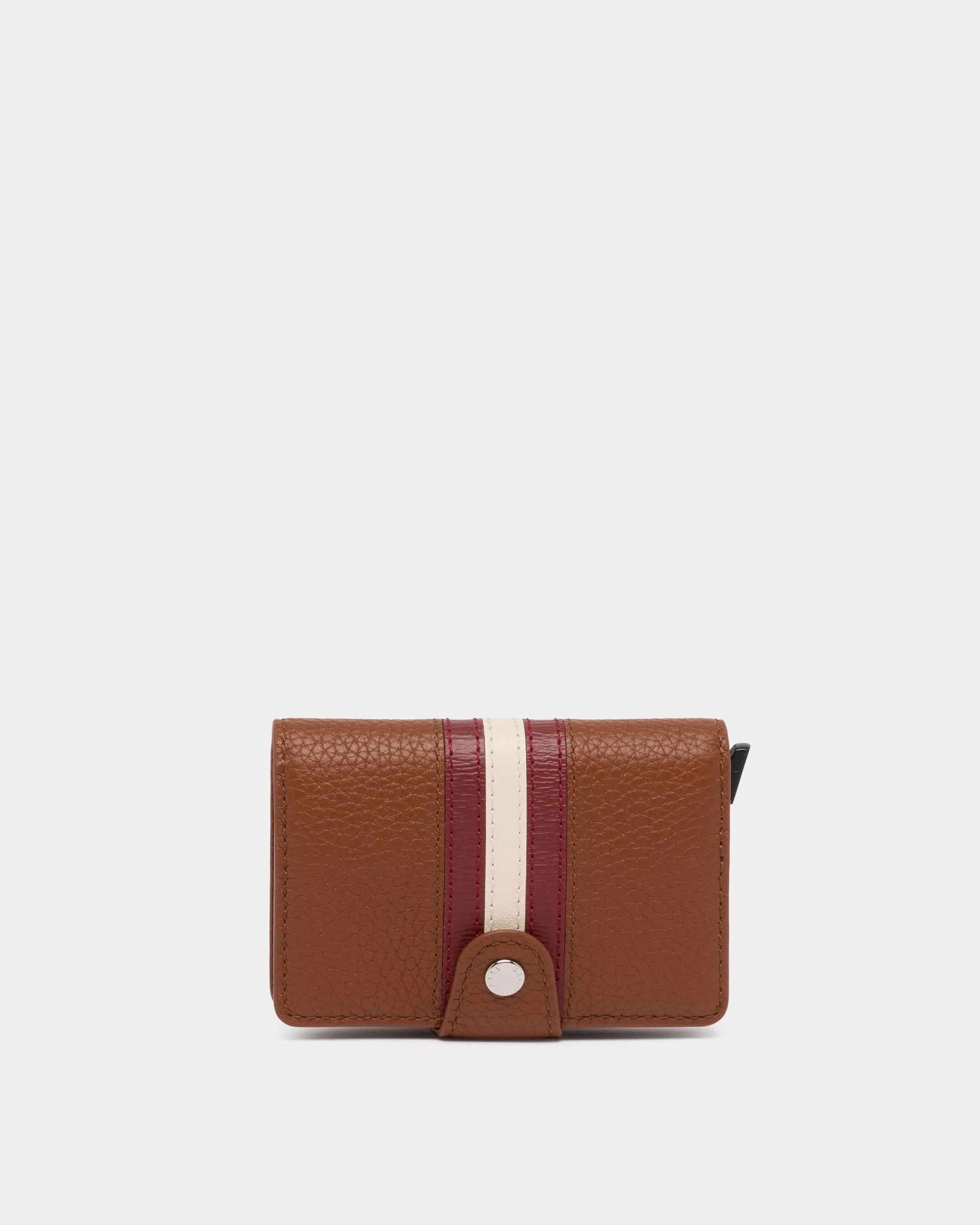 Ribbon Smart Wallet in Amber Brown Grained Leather - Image 2
