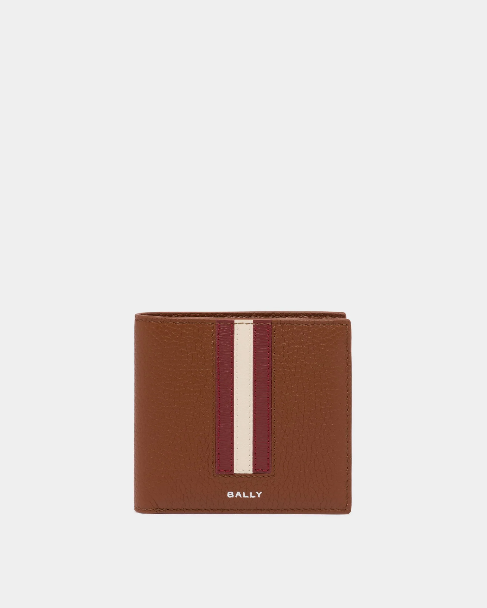 Ribbon Wallet in Amber Brown Grained Leather