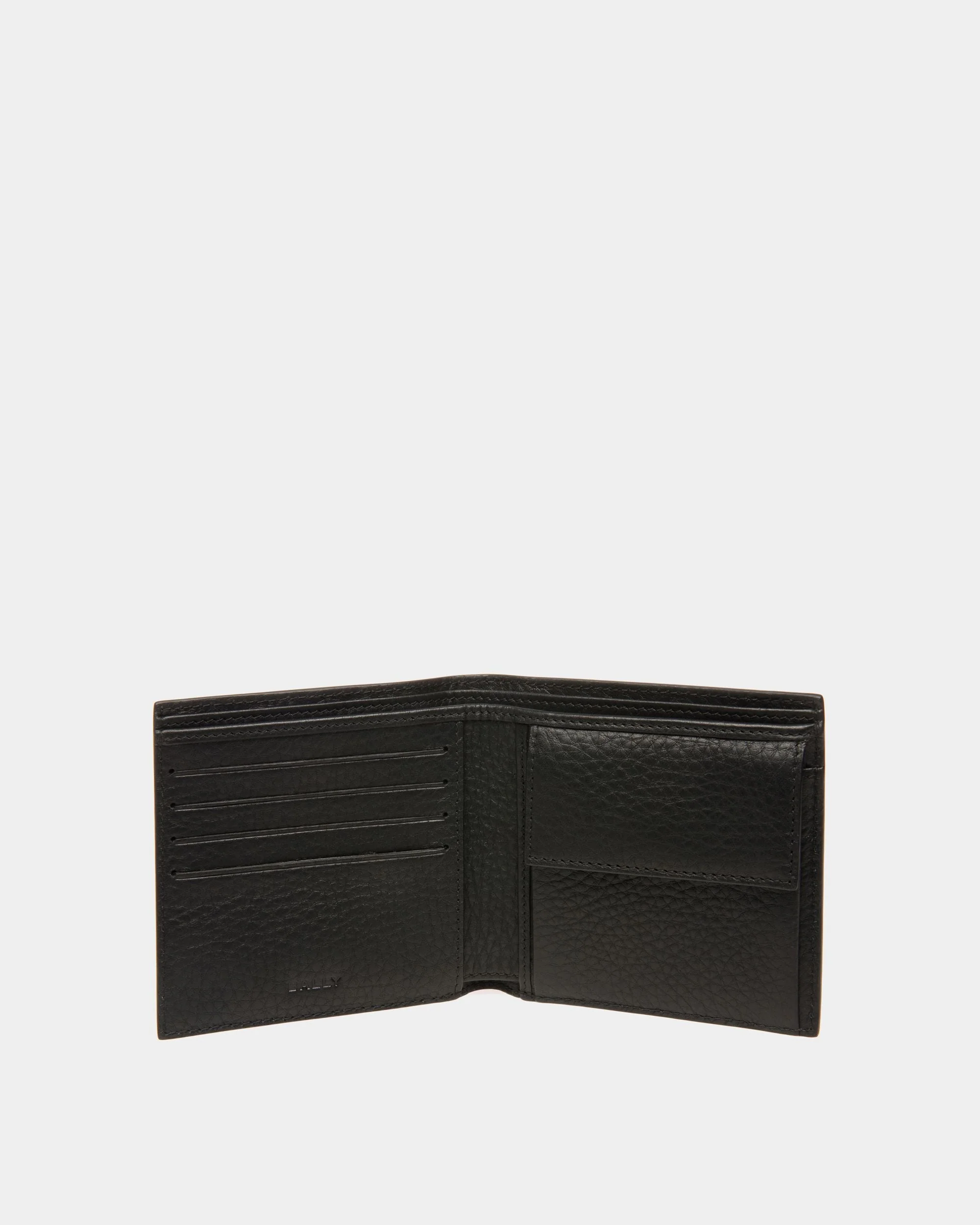 Ribbon Wallet in Black Grained Leather - Image 3