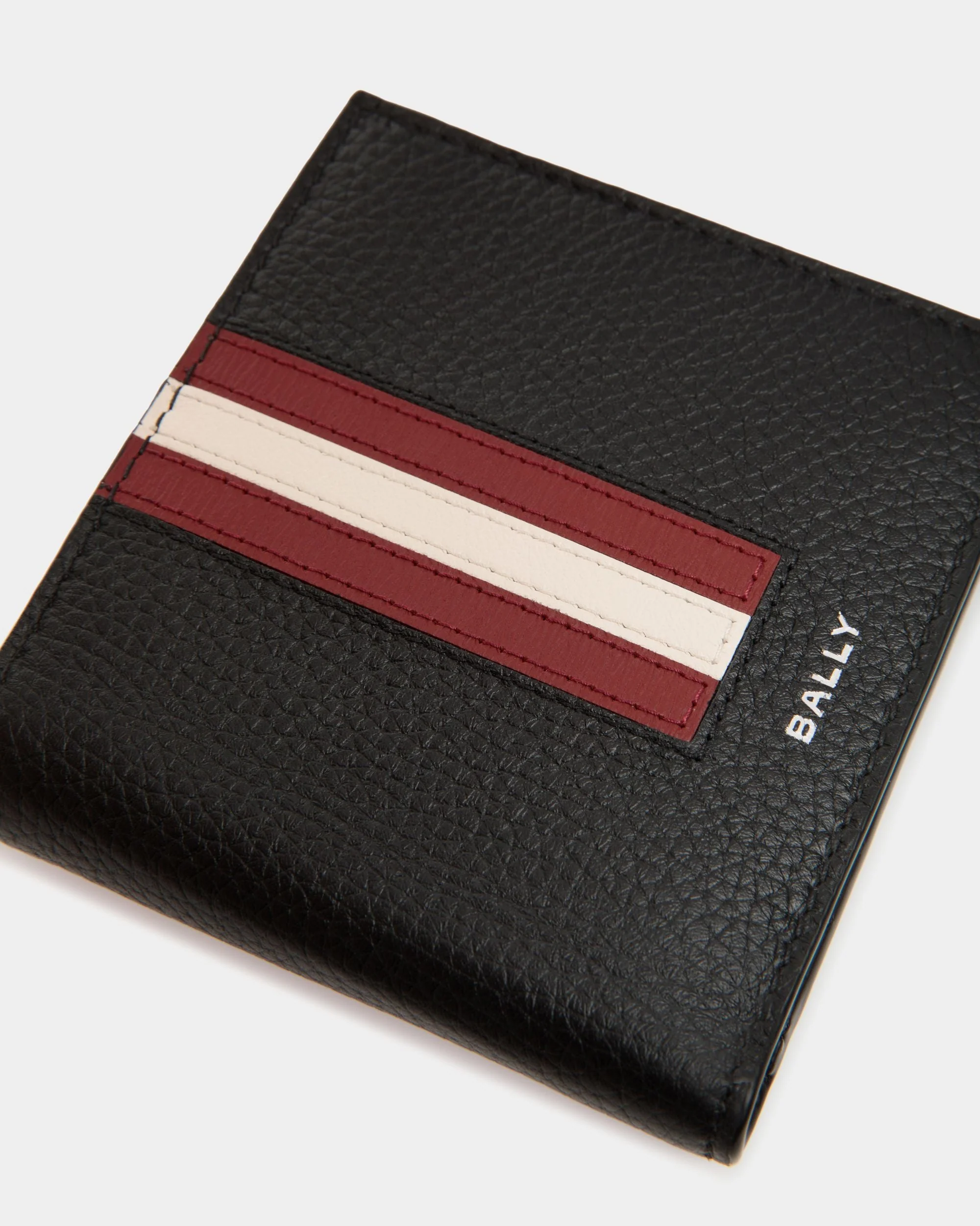 Ribbon Wallet in Black Grained Leather - Image 4
