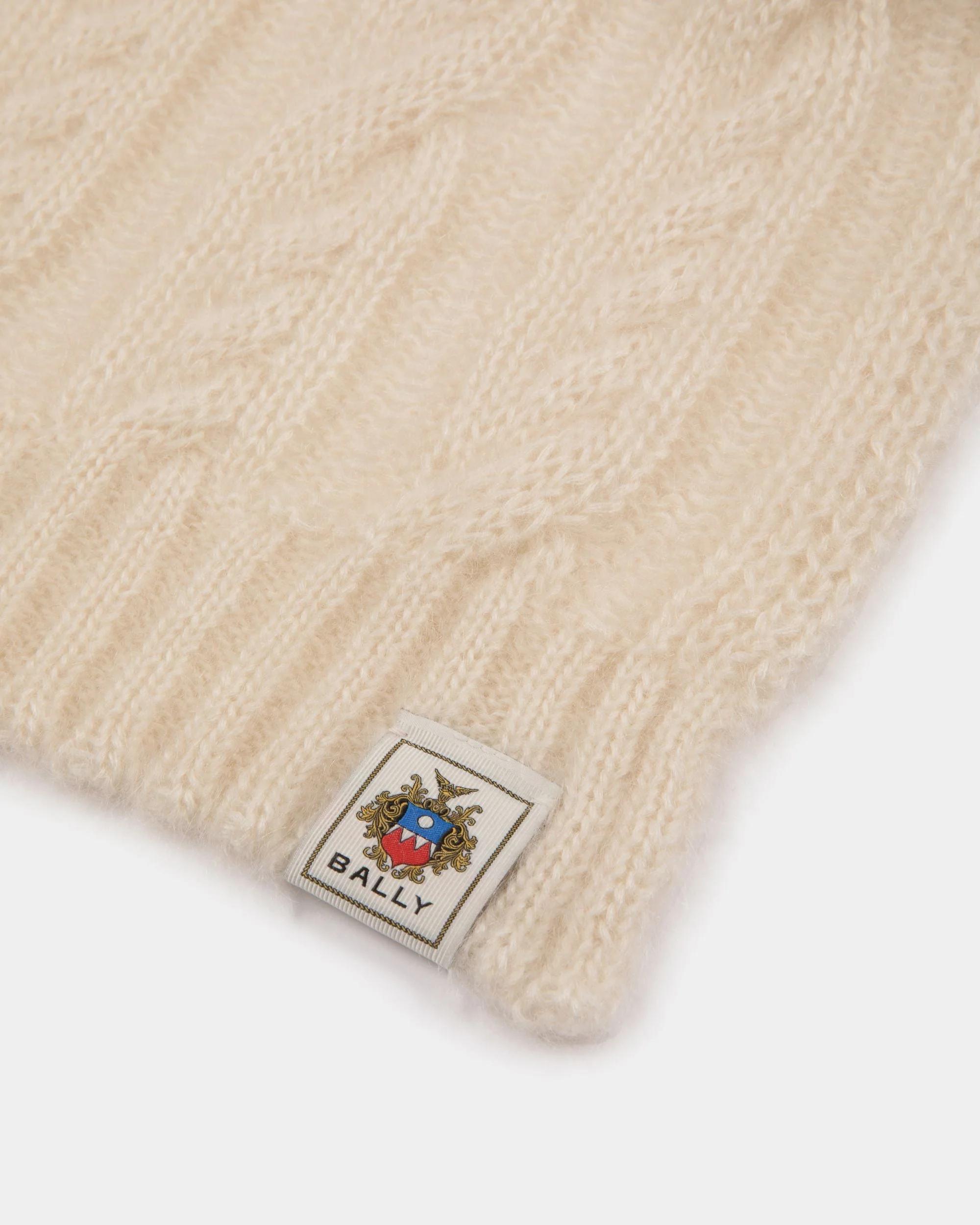 Scarf In Ivory Mohair And Silk - Image 2