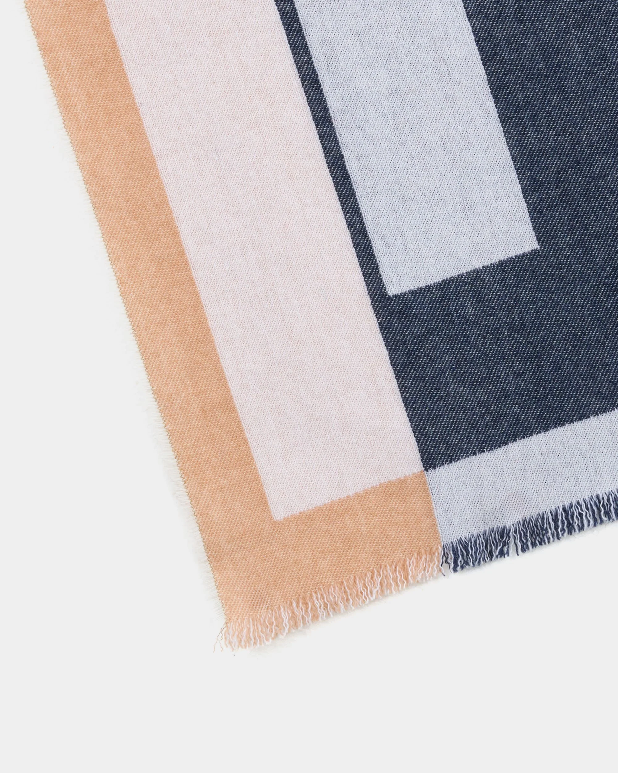 Scarf with a Geometric Bally Logo in Camel Wool - Image 2