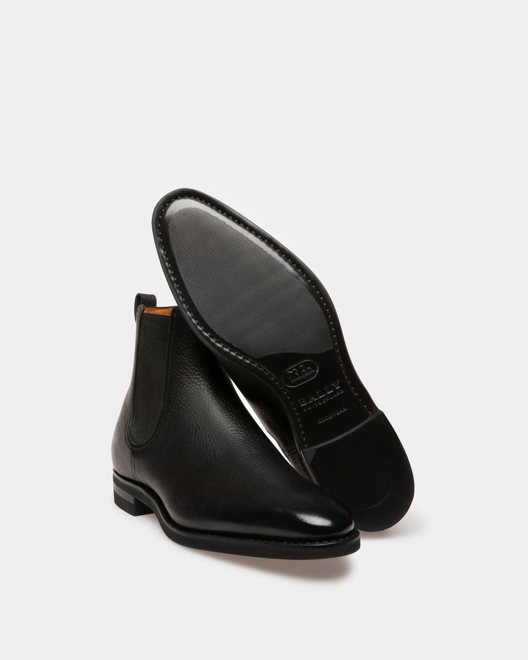 Scavone Men's Leather Boot In Black - Image 4