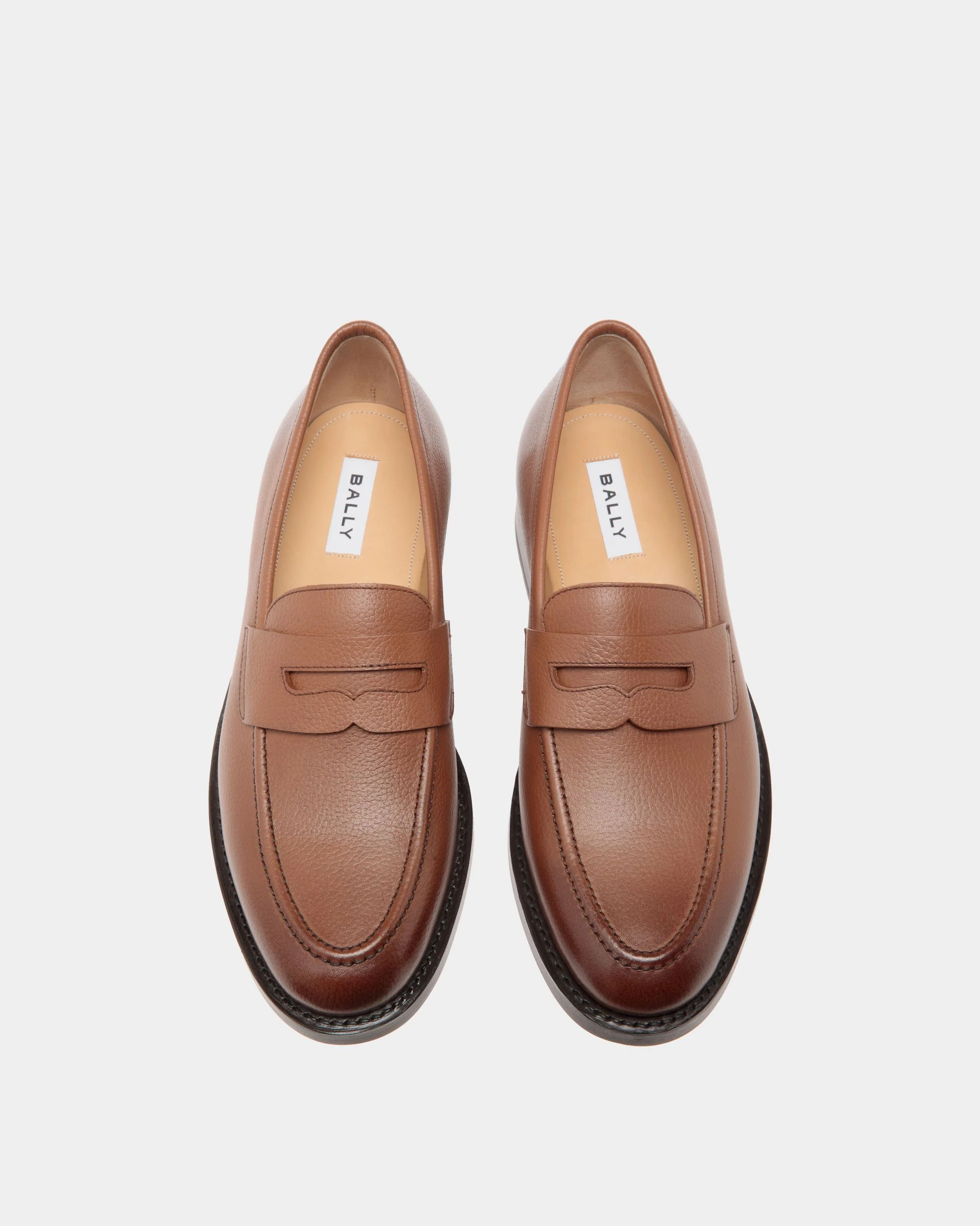 Schoenen Loafer in Brown Embossed Leather - Image 4