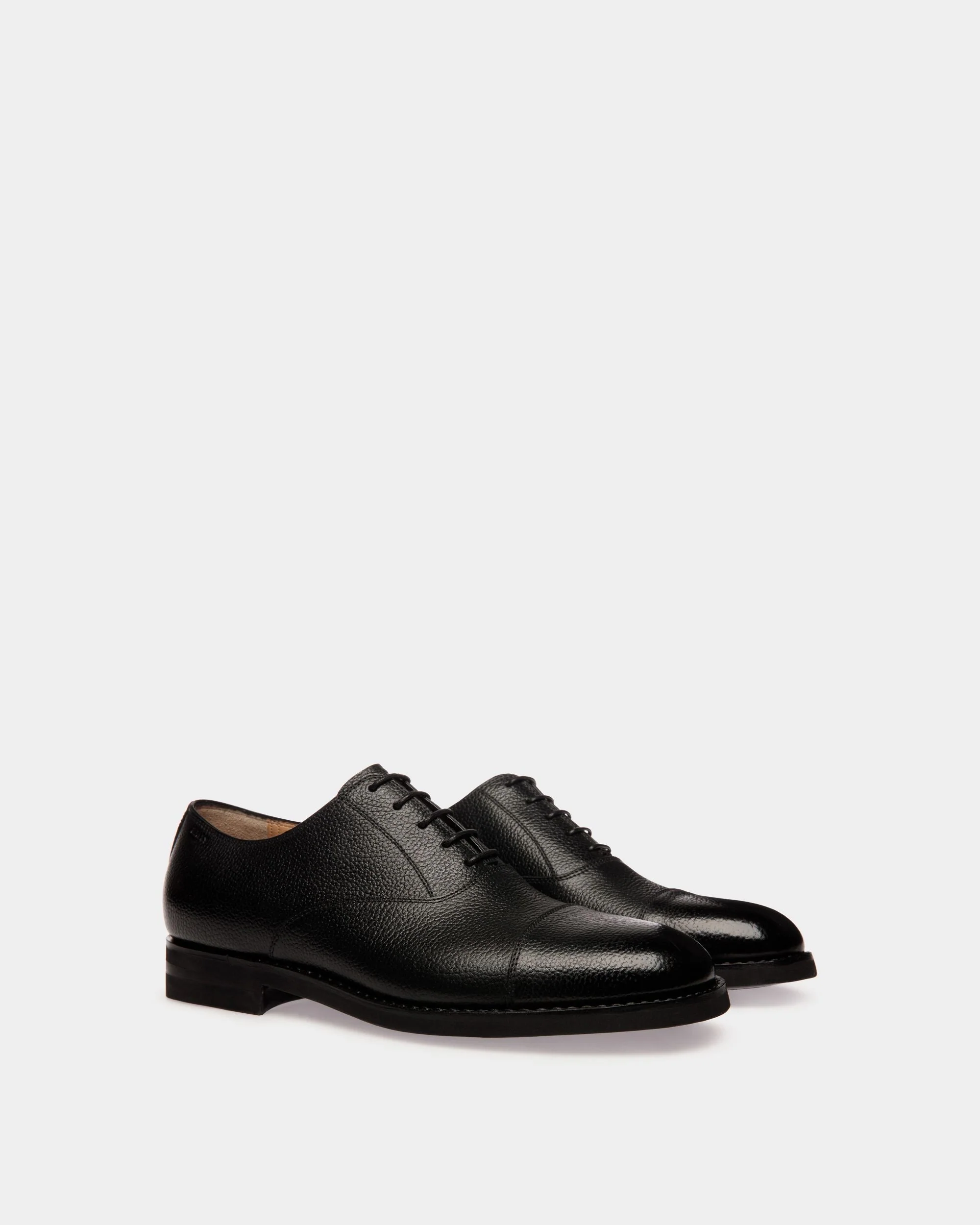 Schoenen Oxford In Black Grained Leather - Image 2