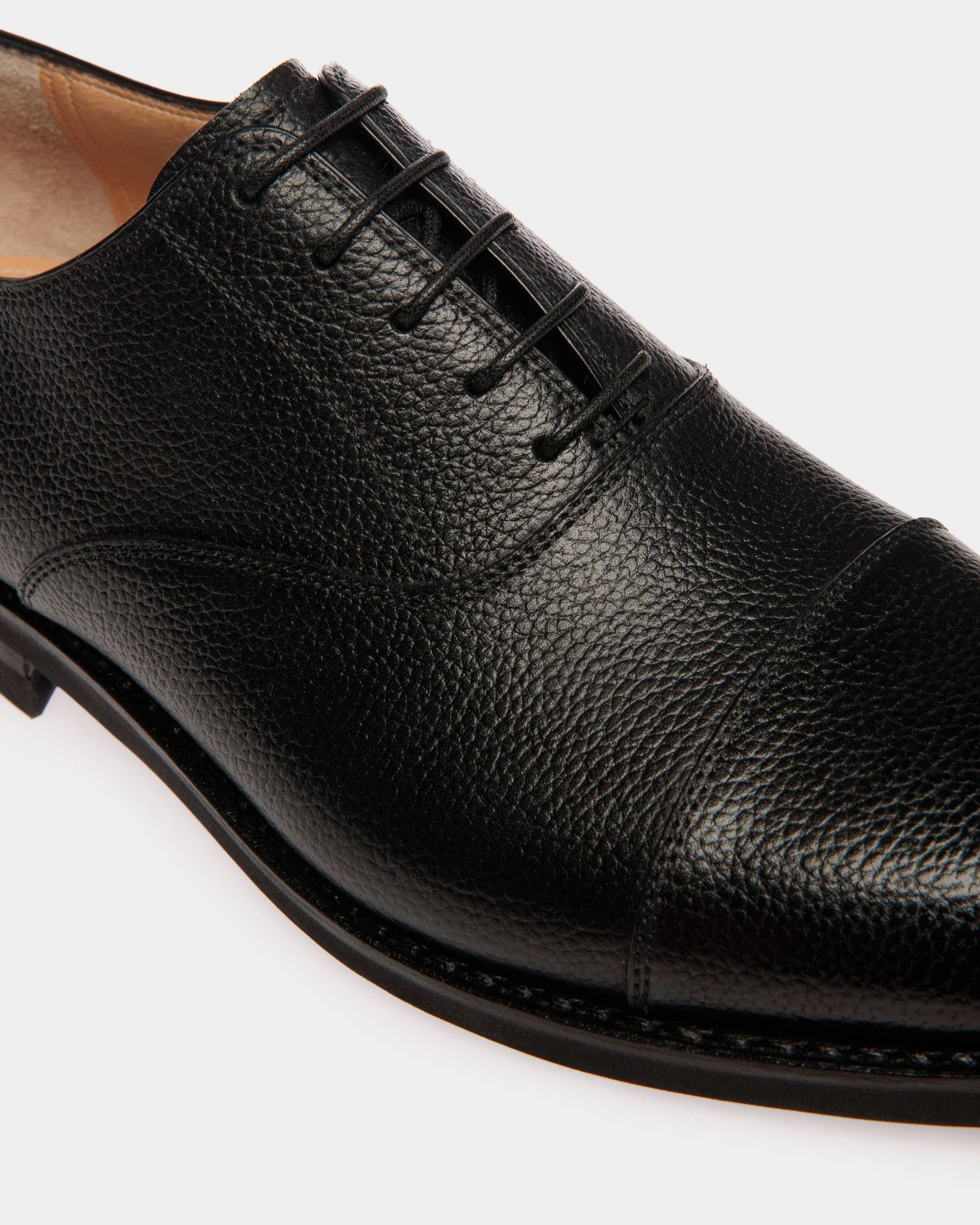 Schoenen Oxford In Black Grained Leather - Image 4