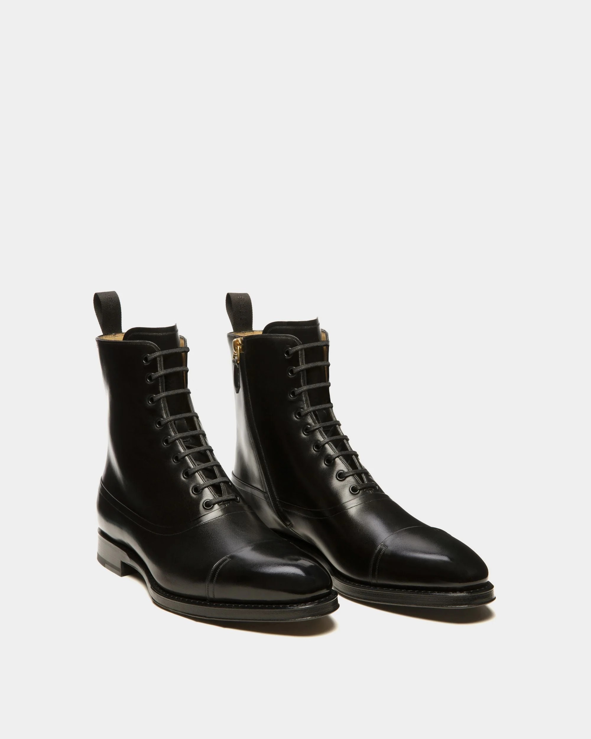 Scribe Booties In Black Leather - Image 2