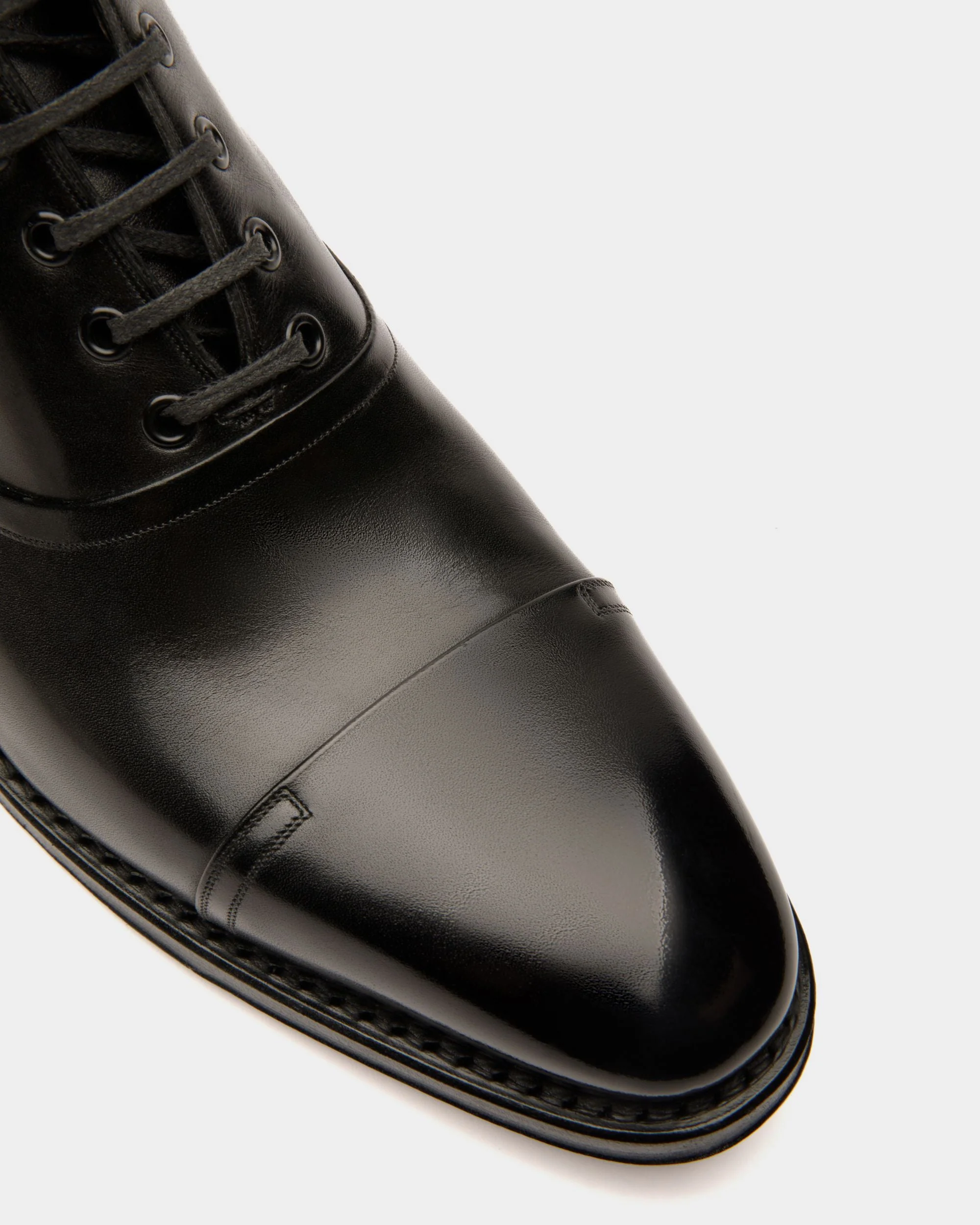 Scribe Booties In Black Leather - Image 4