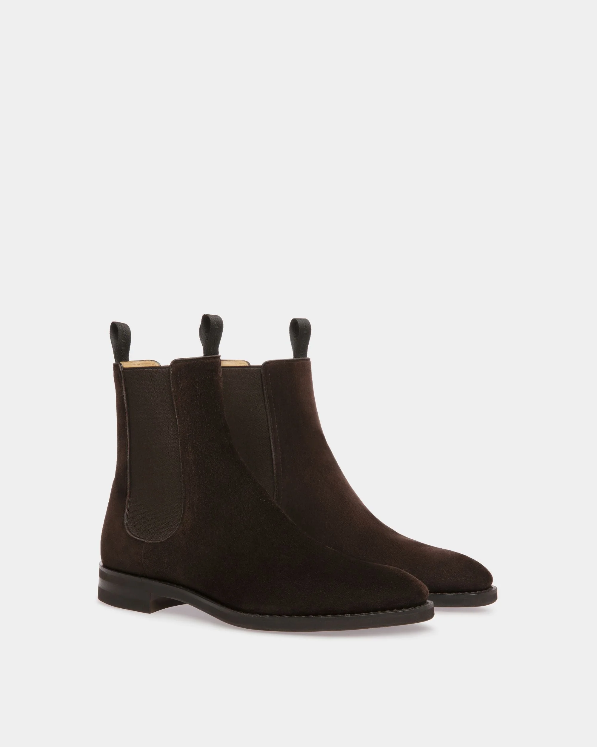 Scribe Booties In Brown Suede - Image 2