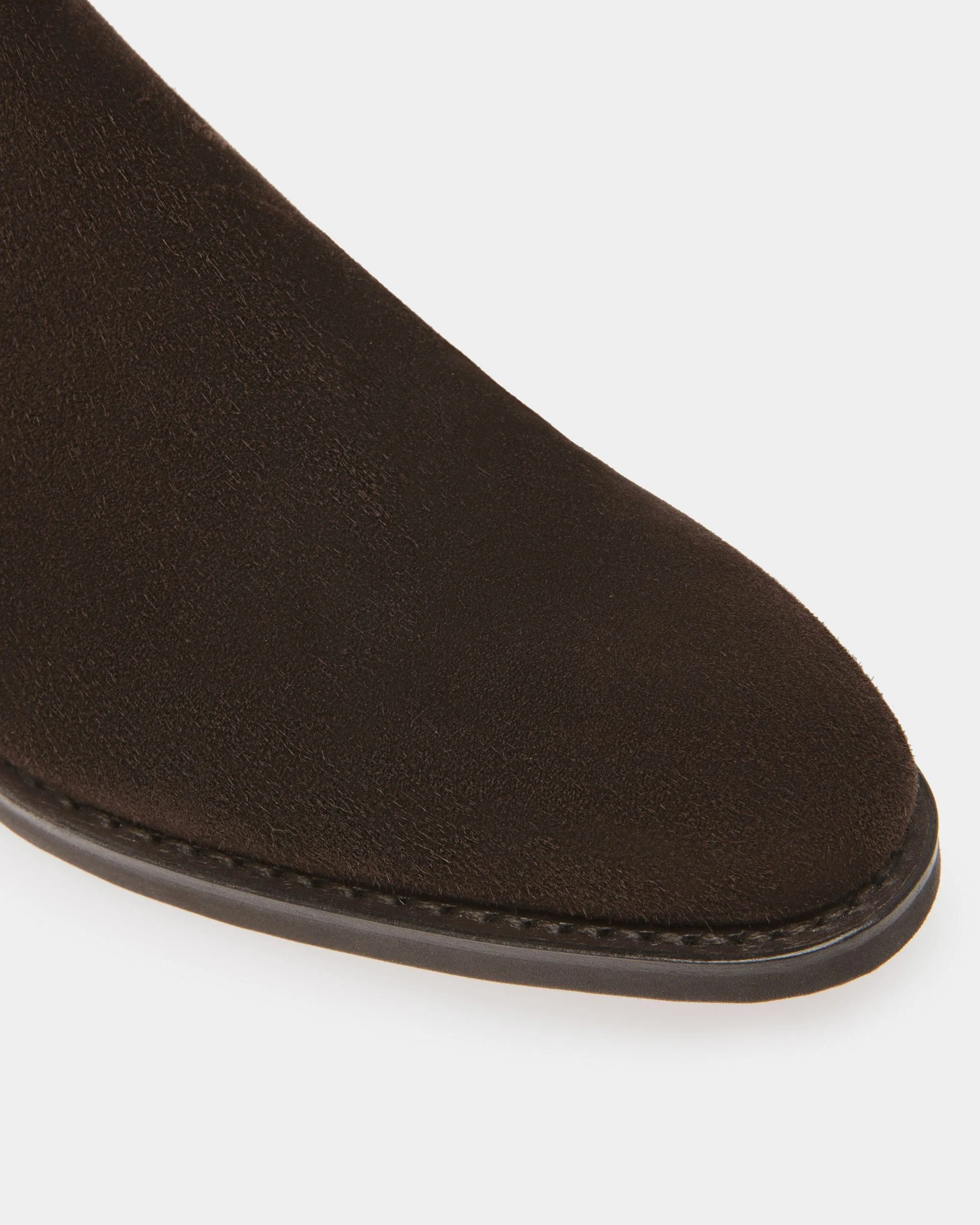 Scribe Booties In Brown Suede - Image 5
