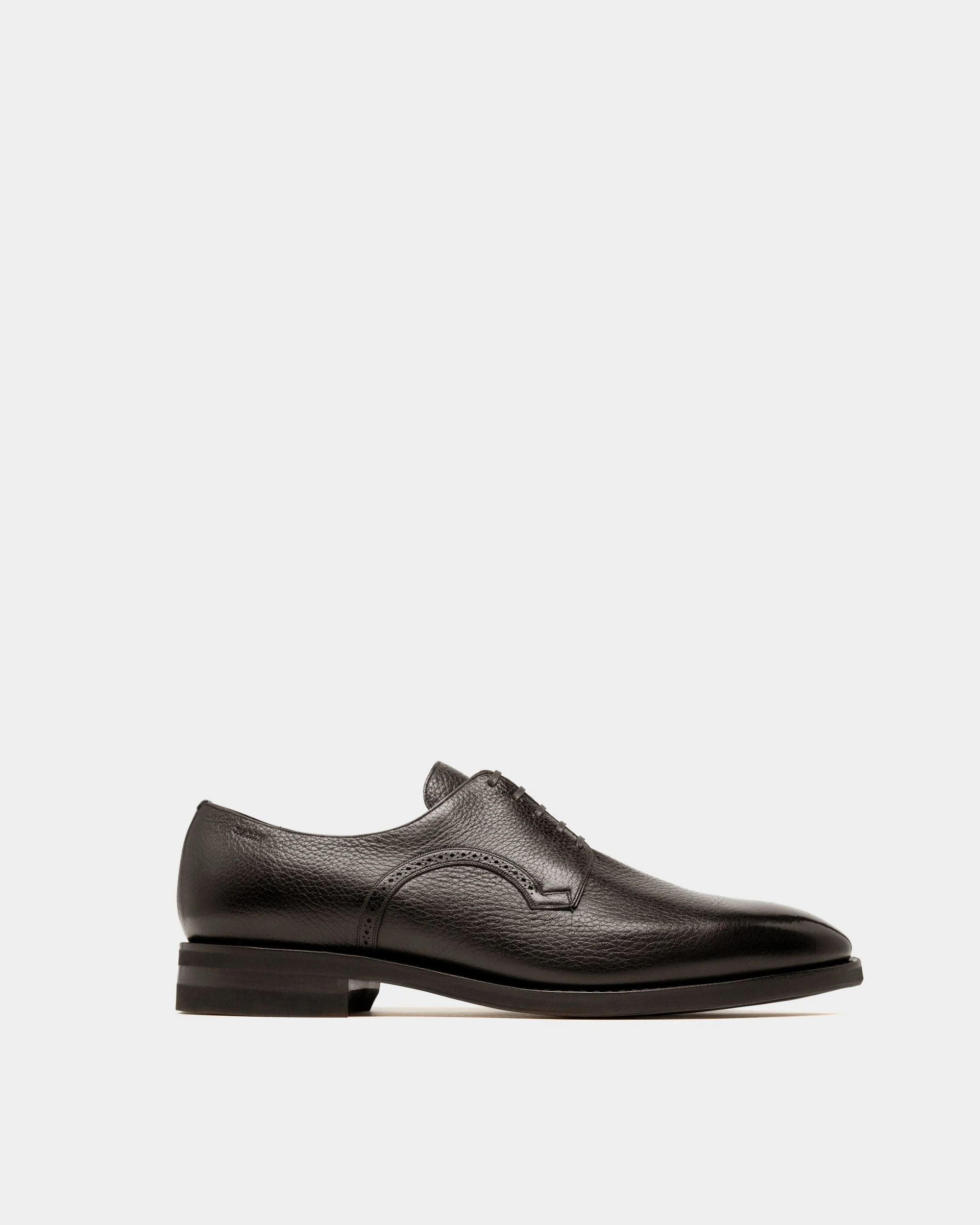 Scribe Novo Derby Shoes In Black Leather