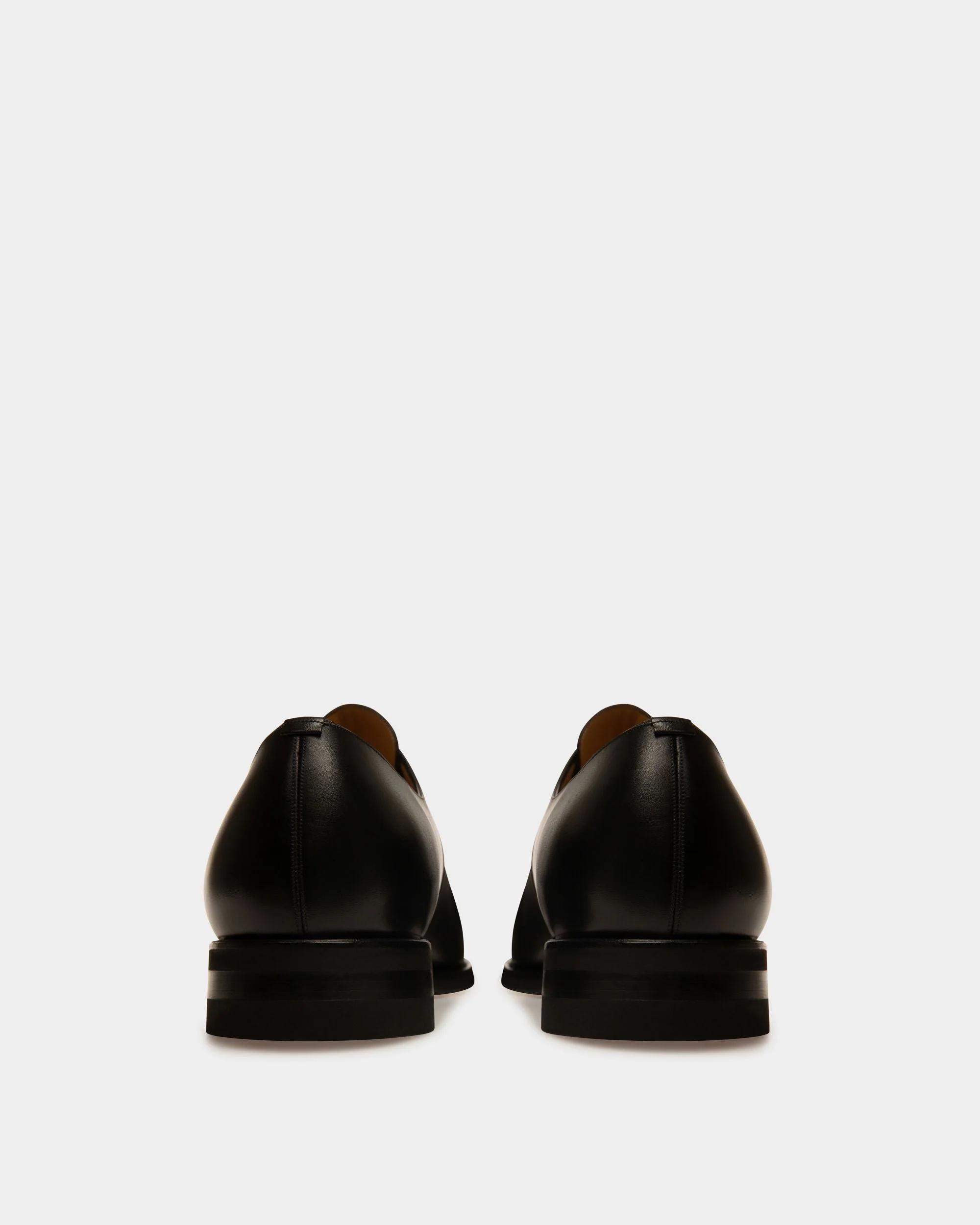 Scribe Novo Derby Shoes In Black Leather - Image 2