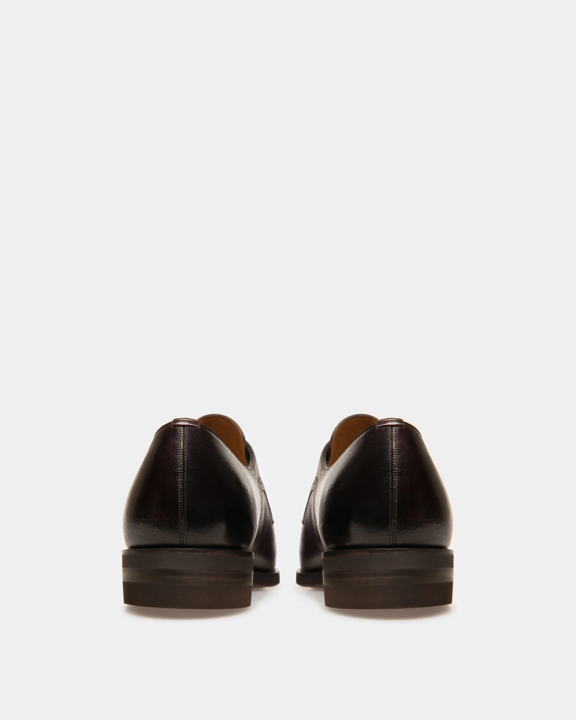 Scribe Novo Derby Shoes In Coffee Leather - Image 2