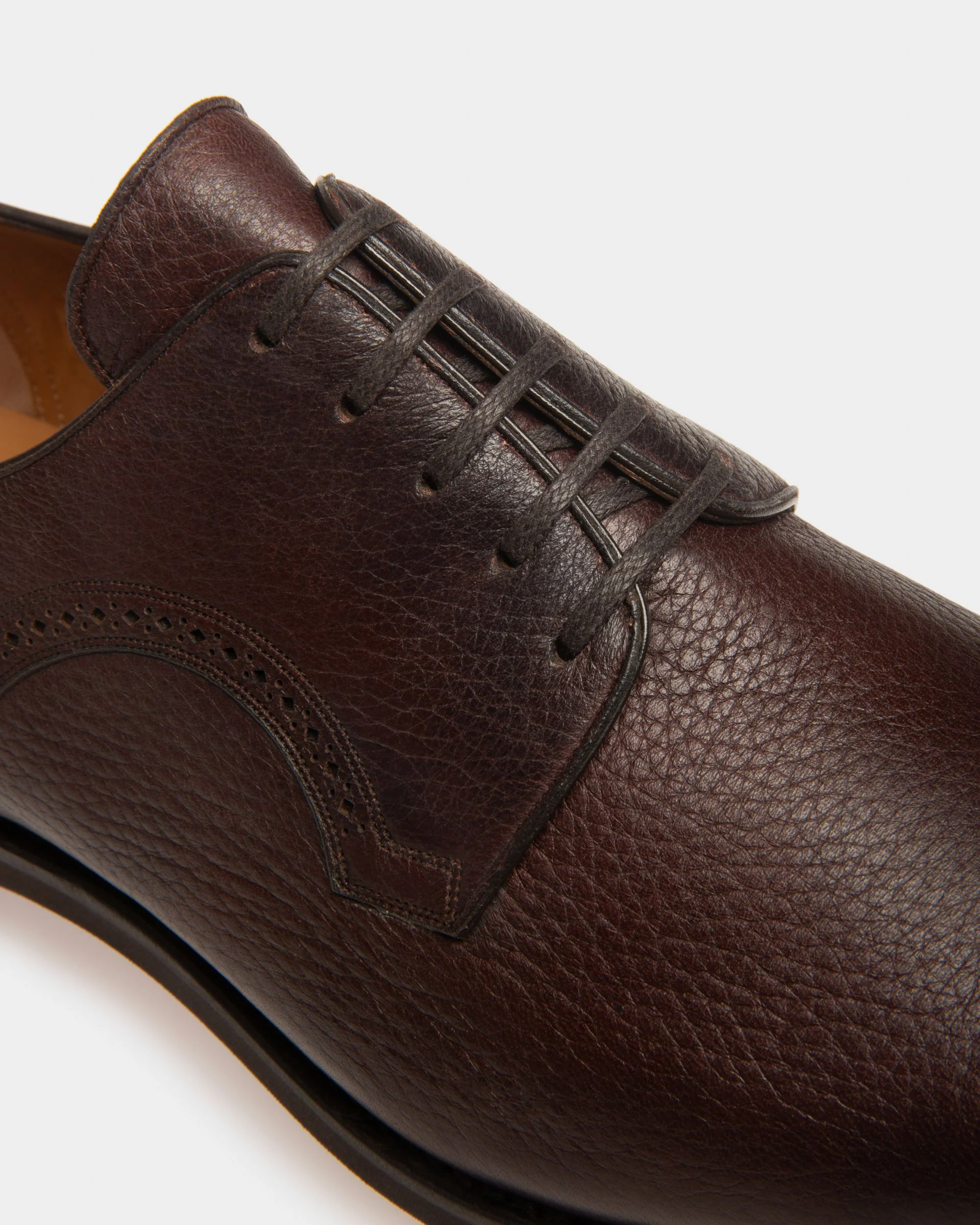 Scribe Novo Derby Shoes In Coffee Leather - Image 4