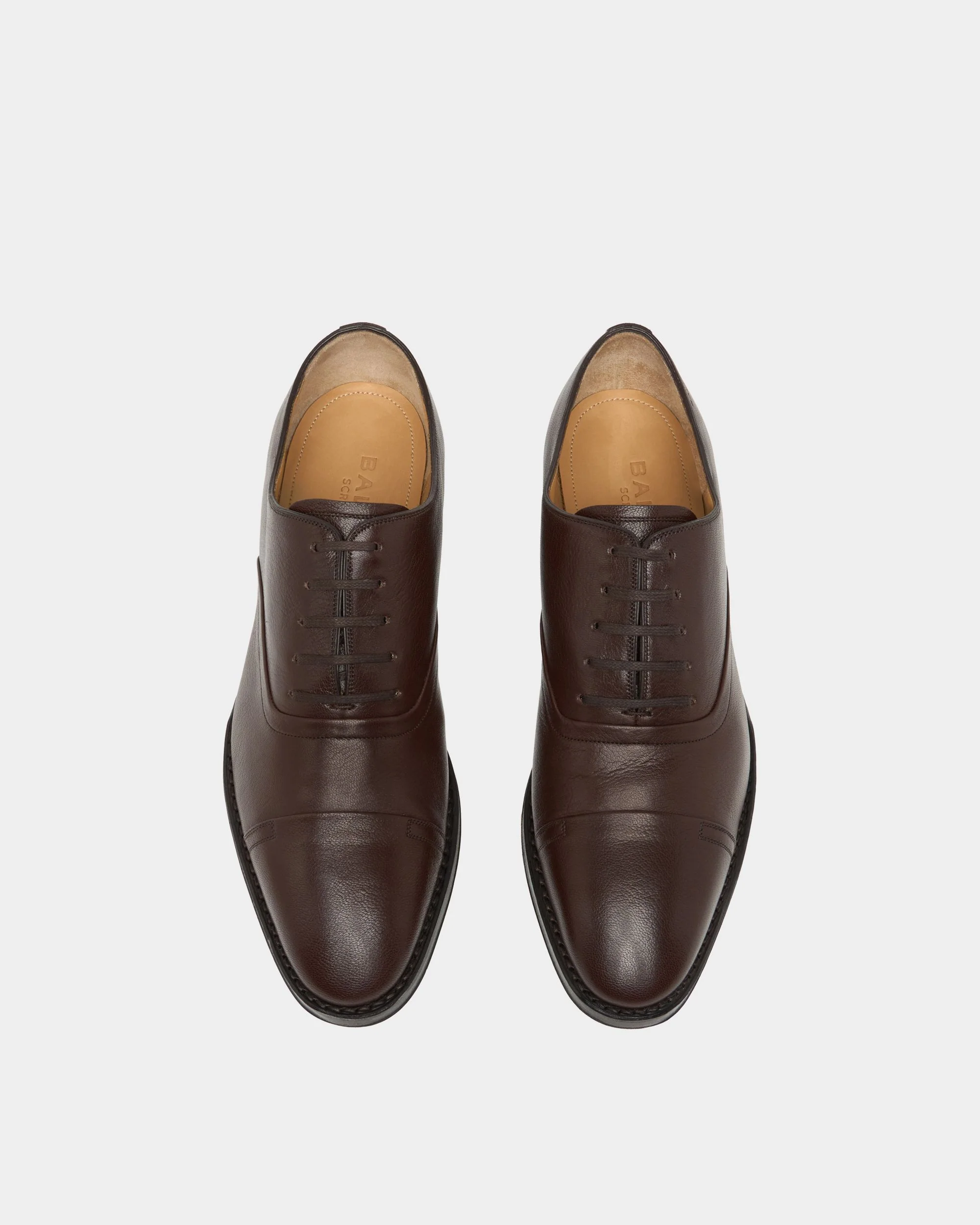 Scribe Oxford in Brown Grained Leather - Image 4