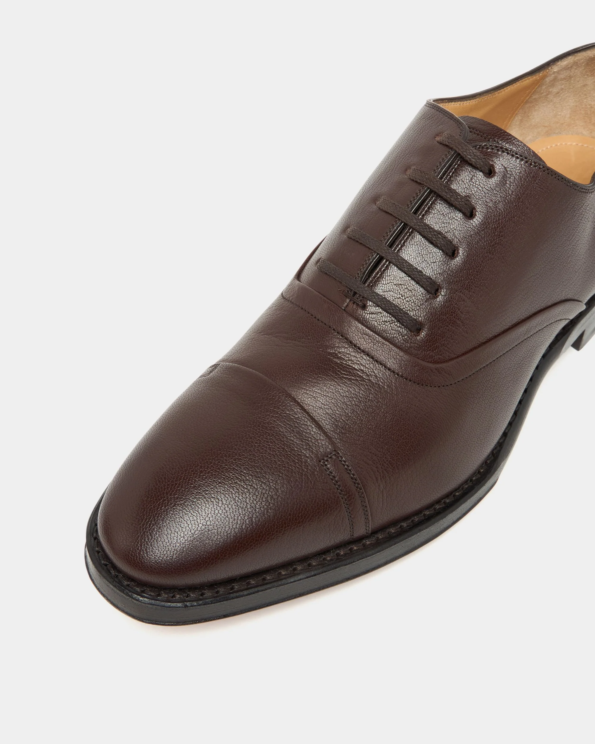 Scribe Oxford in Brown Grained Leather - Image 5
