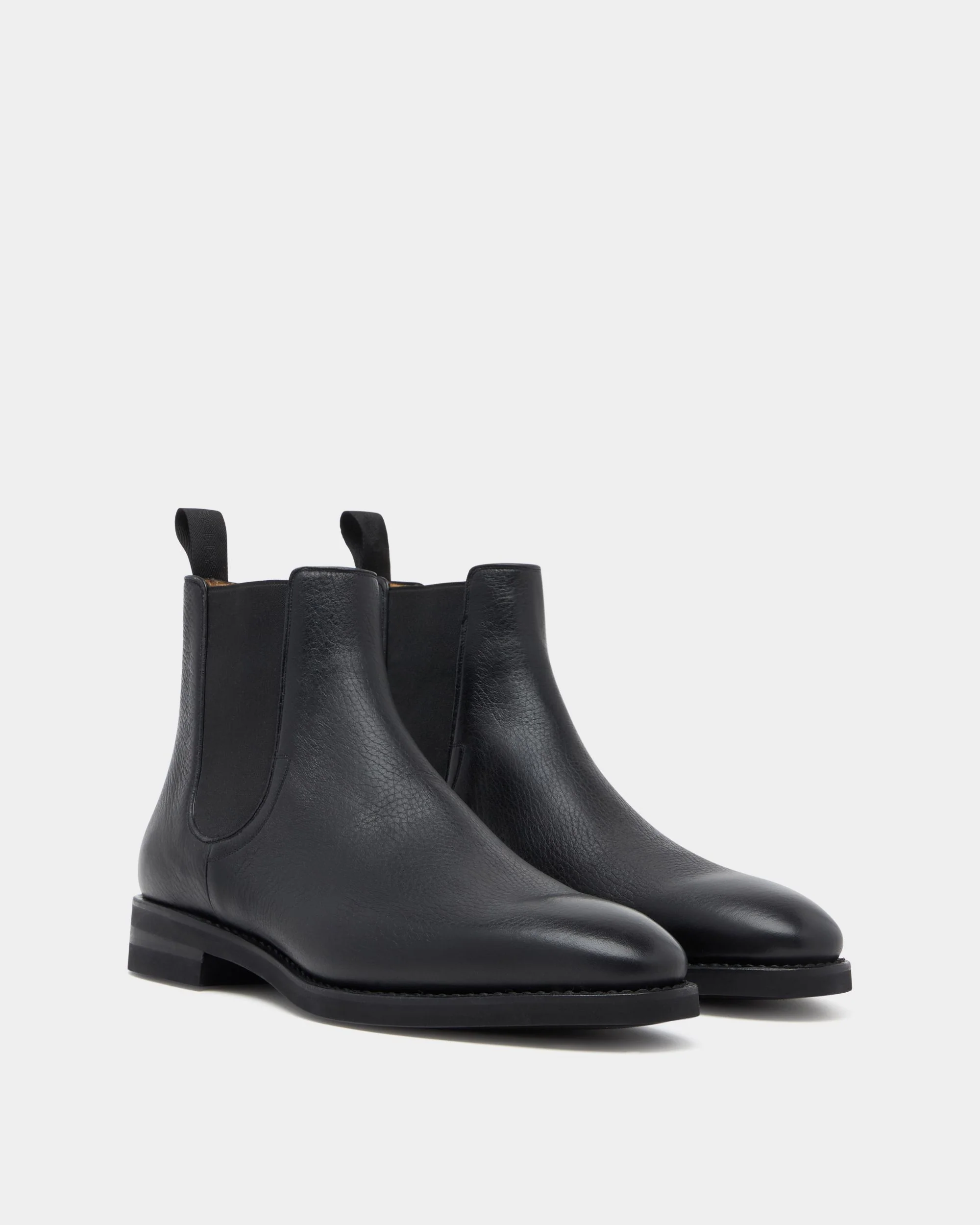 Scribe Un Bootie in Black Grained Leather - Image 3