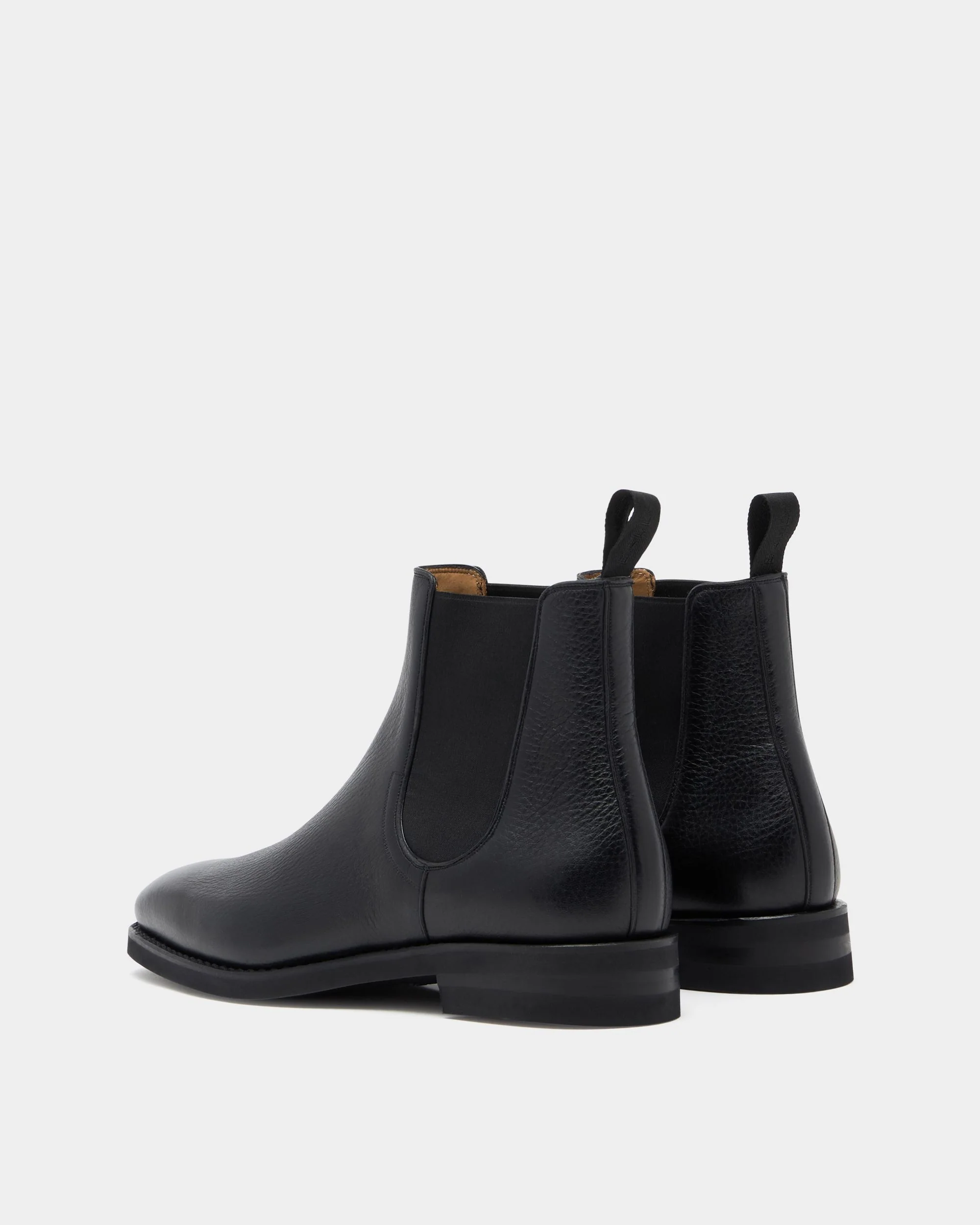 Scribe Un Bootie in Black Grained Leather - Image 4