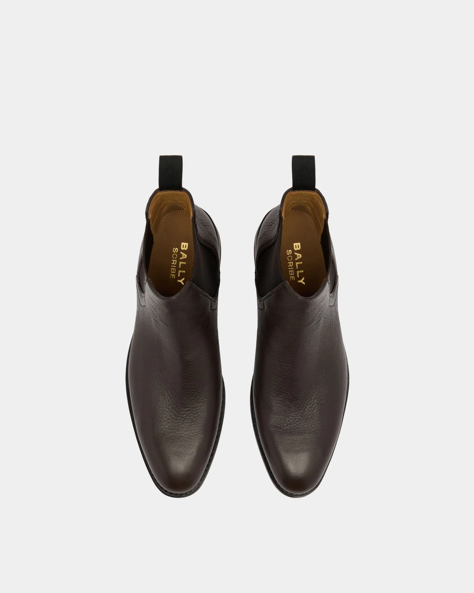Scribe Un Bootie in Brown Grained Leather - Image 5