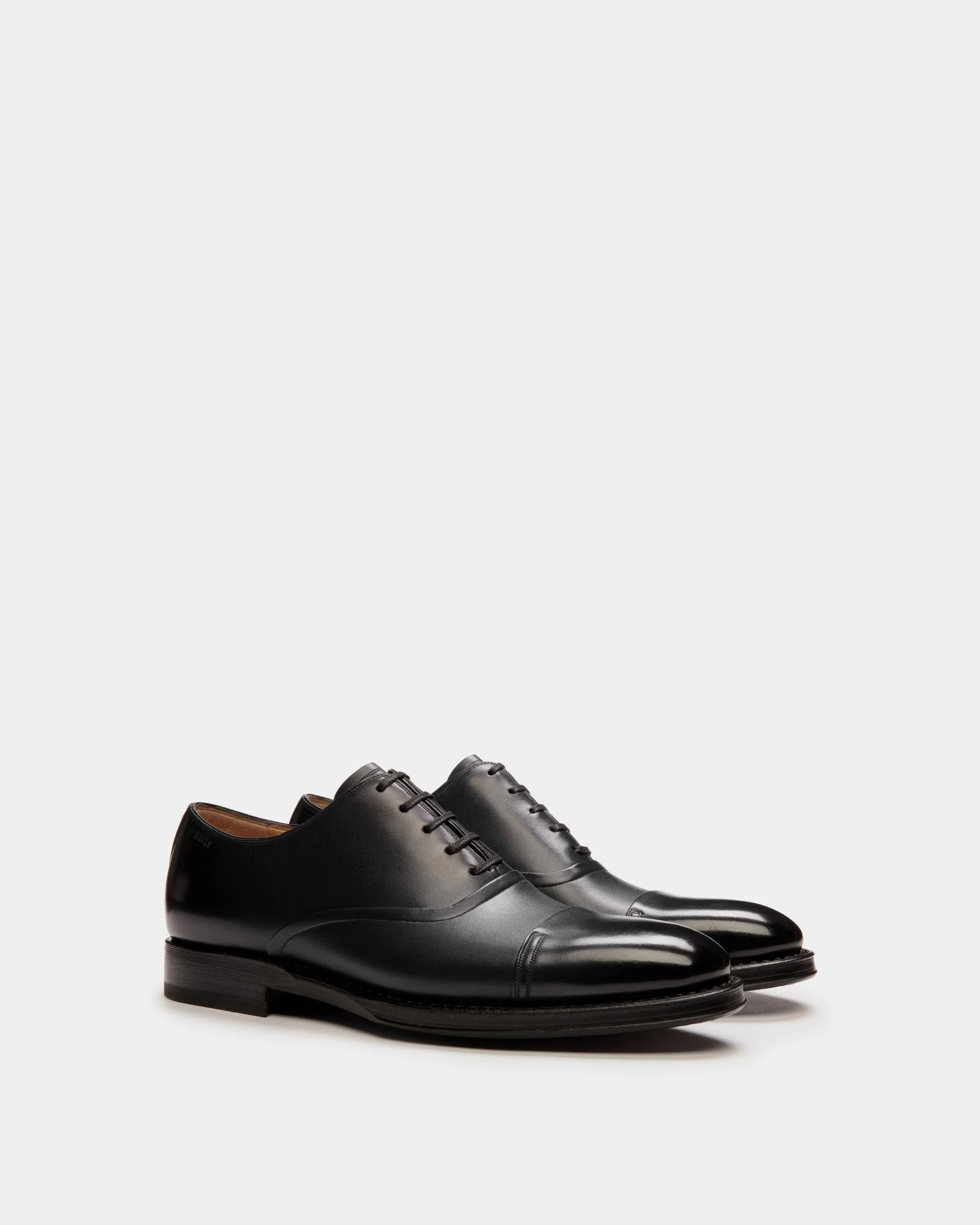 Scribe Un Oxford in Black Leather - Image 3
