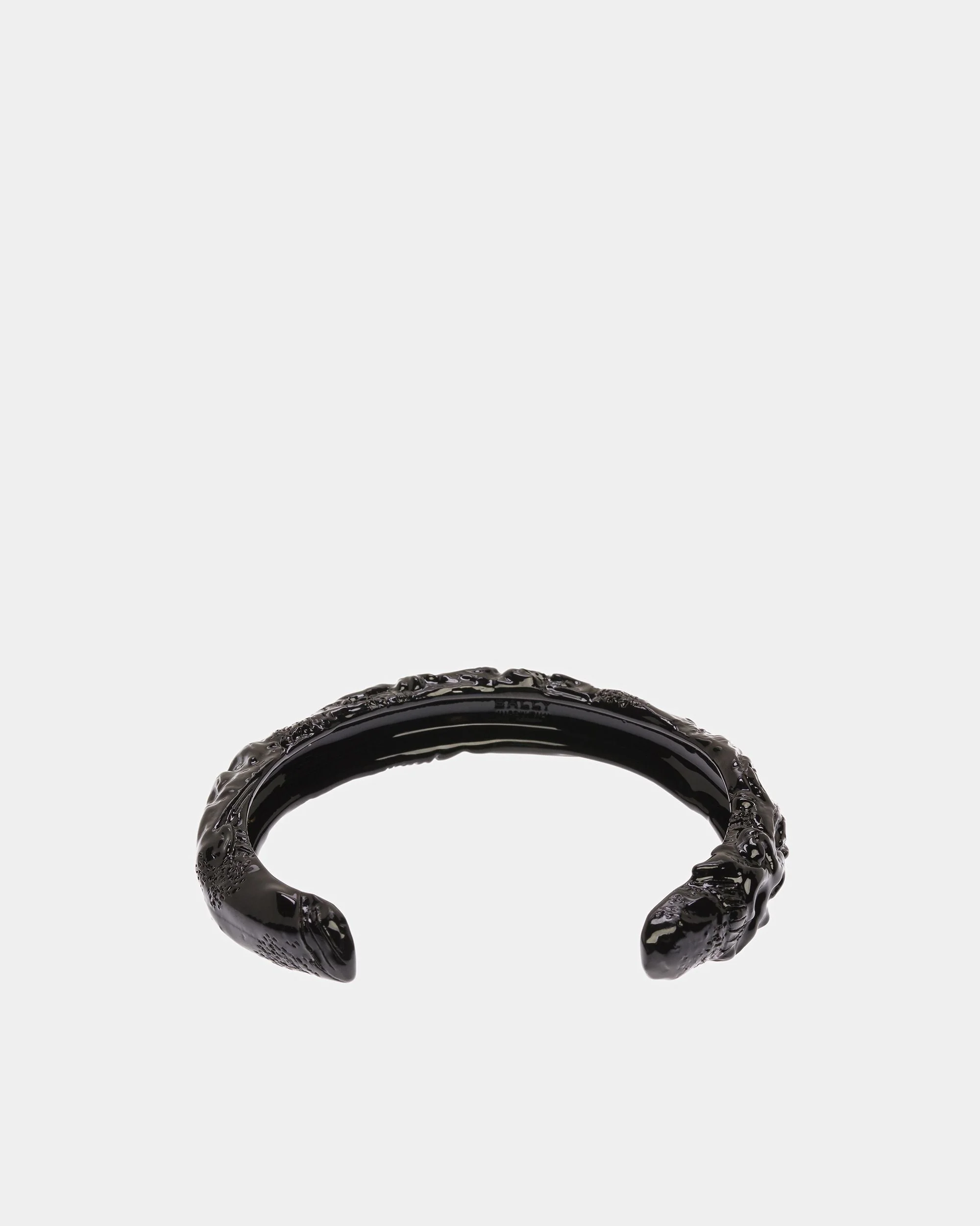 Sculptural-Effect Cuff Bracelet In Black - Image 3