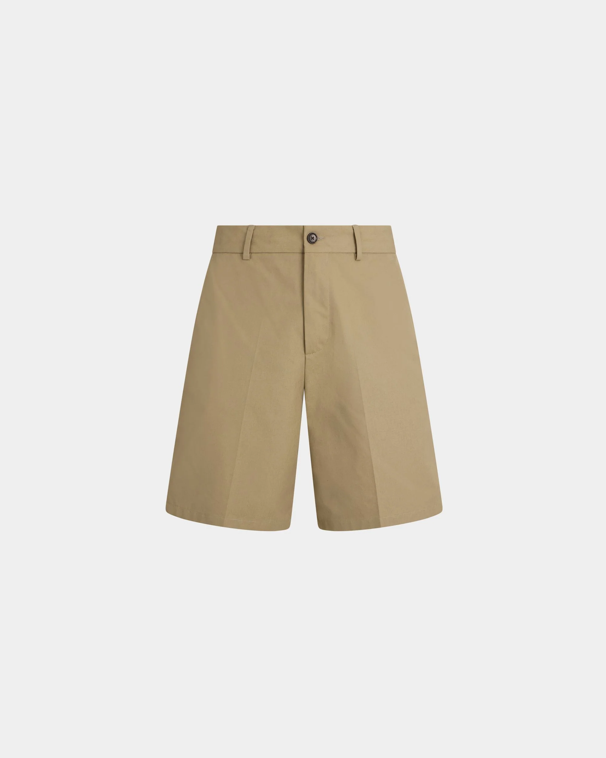 Shorts in Light Beige Cotton
