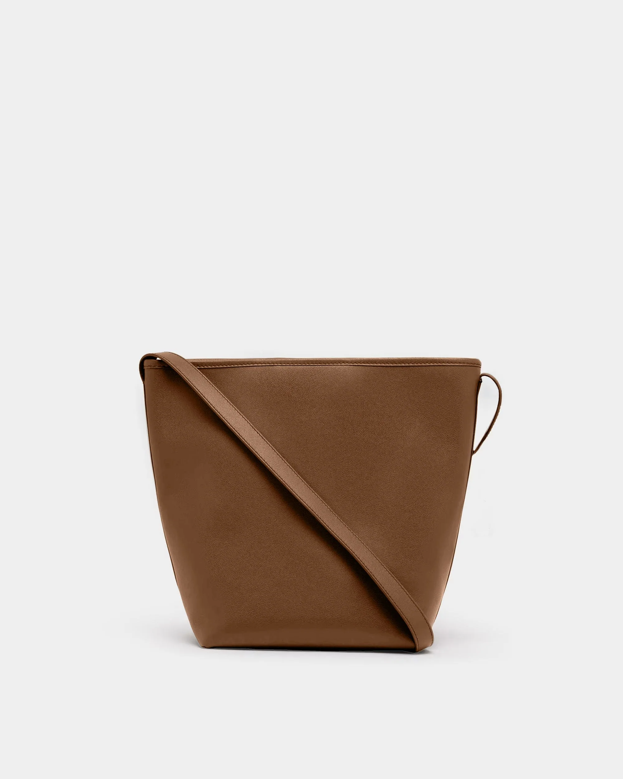 Signature Bucket Bag in Brown Leather - Image 3