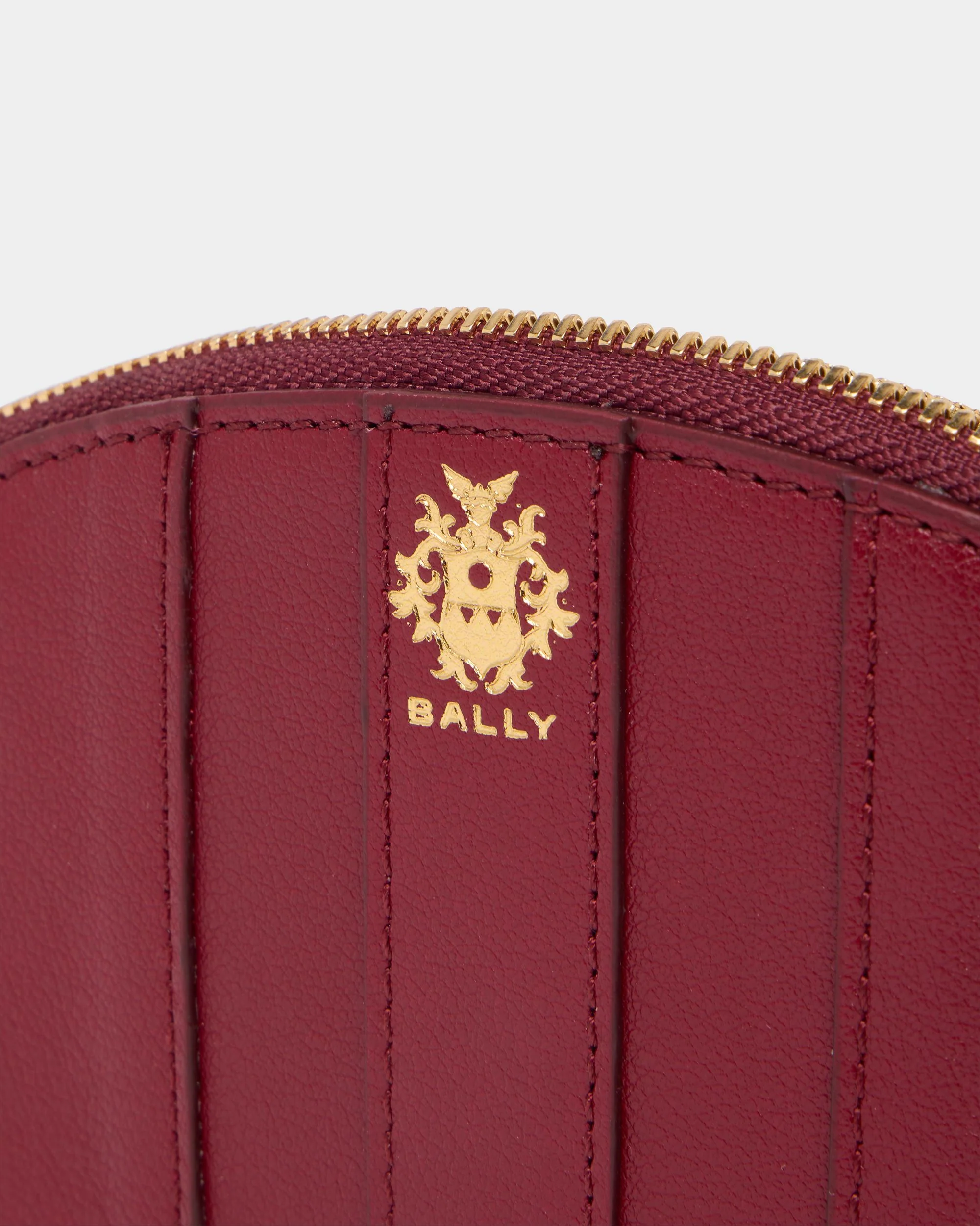 Signature Coin Purse in Ruby Red Leather - Image 4
