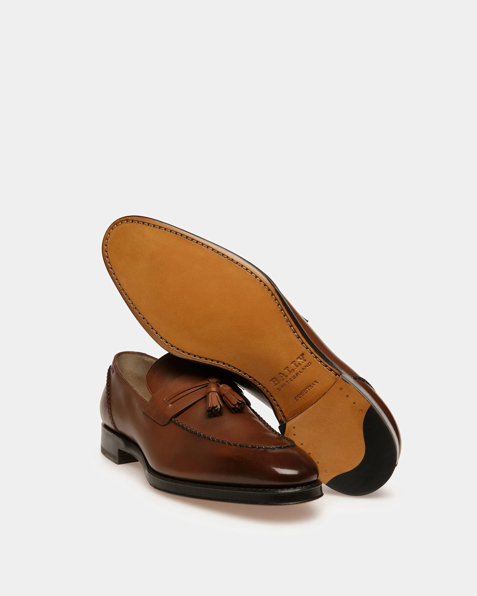 Skenny Leather Loafers In Brown - Image 5