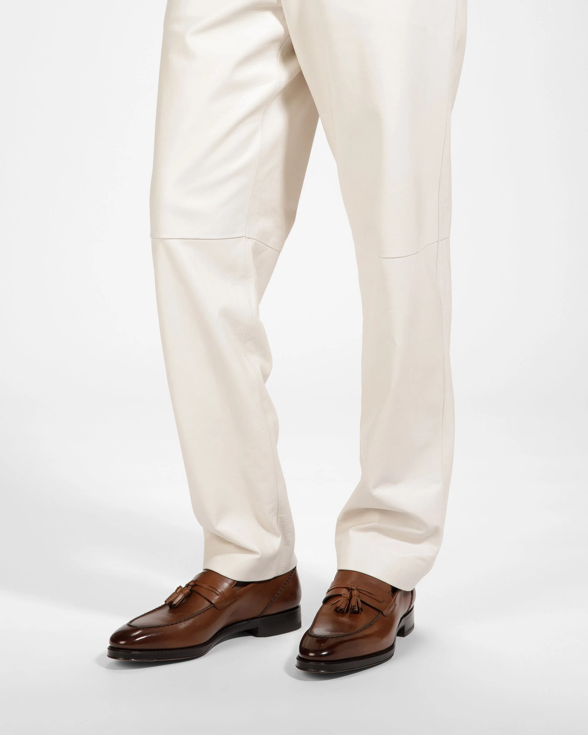 Skenny Leather Loafers In Brown - Image 7
